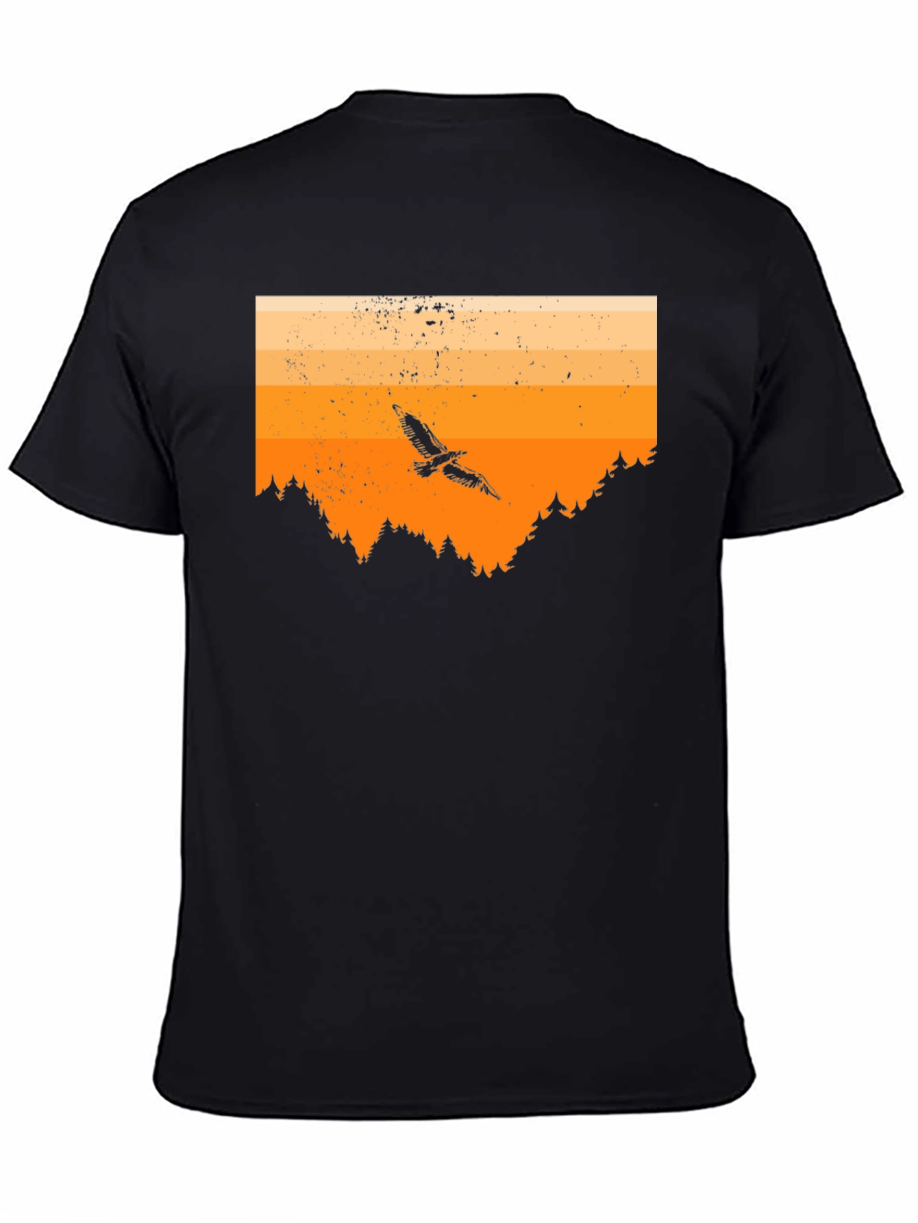 Black Sunset Eagle Graphic T-Shirt - Nature Design view 4