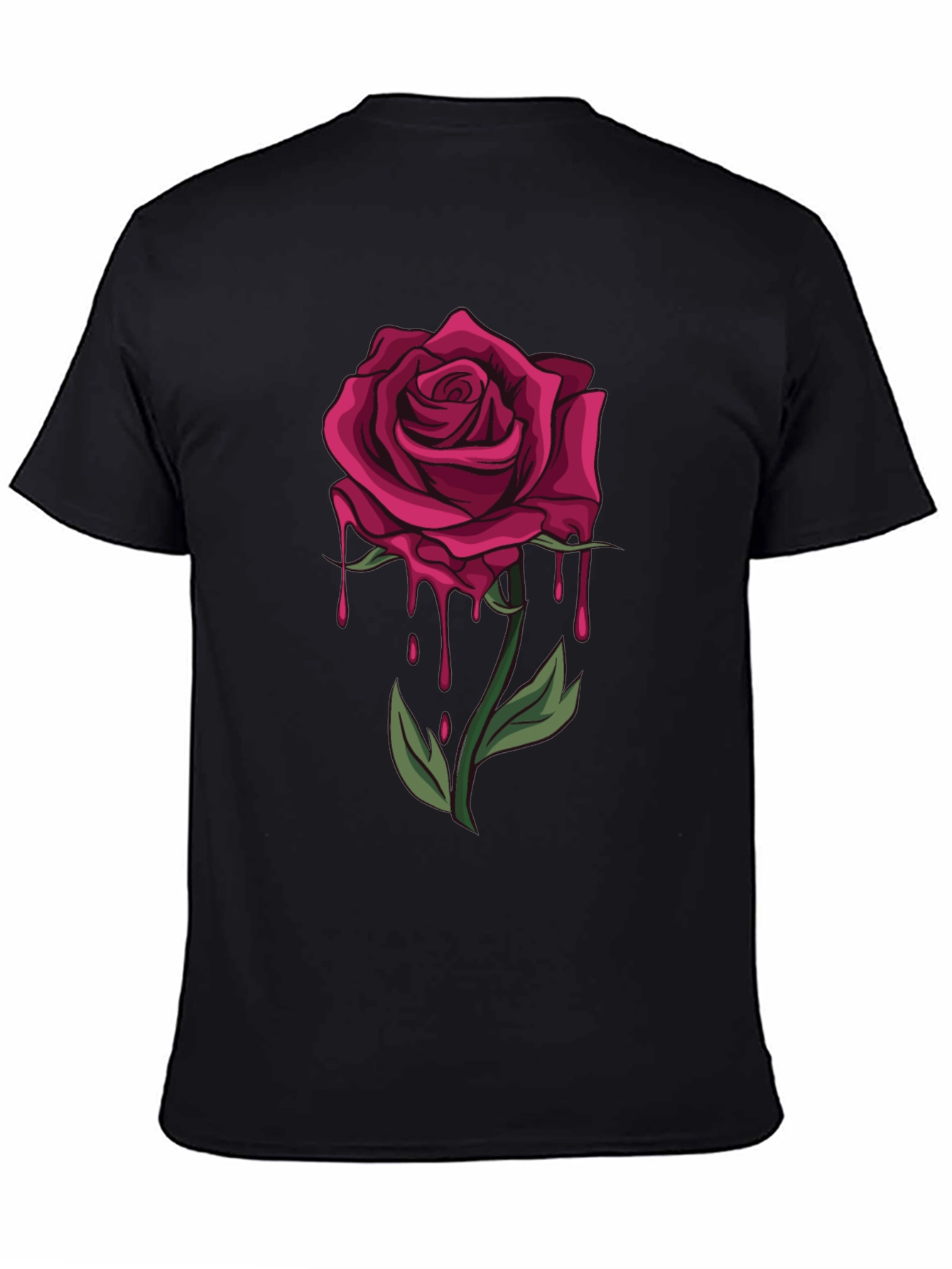 Dripping Rose Graphic T-Shirt - Bold & Stylish - 4