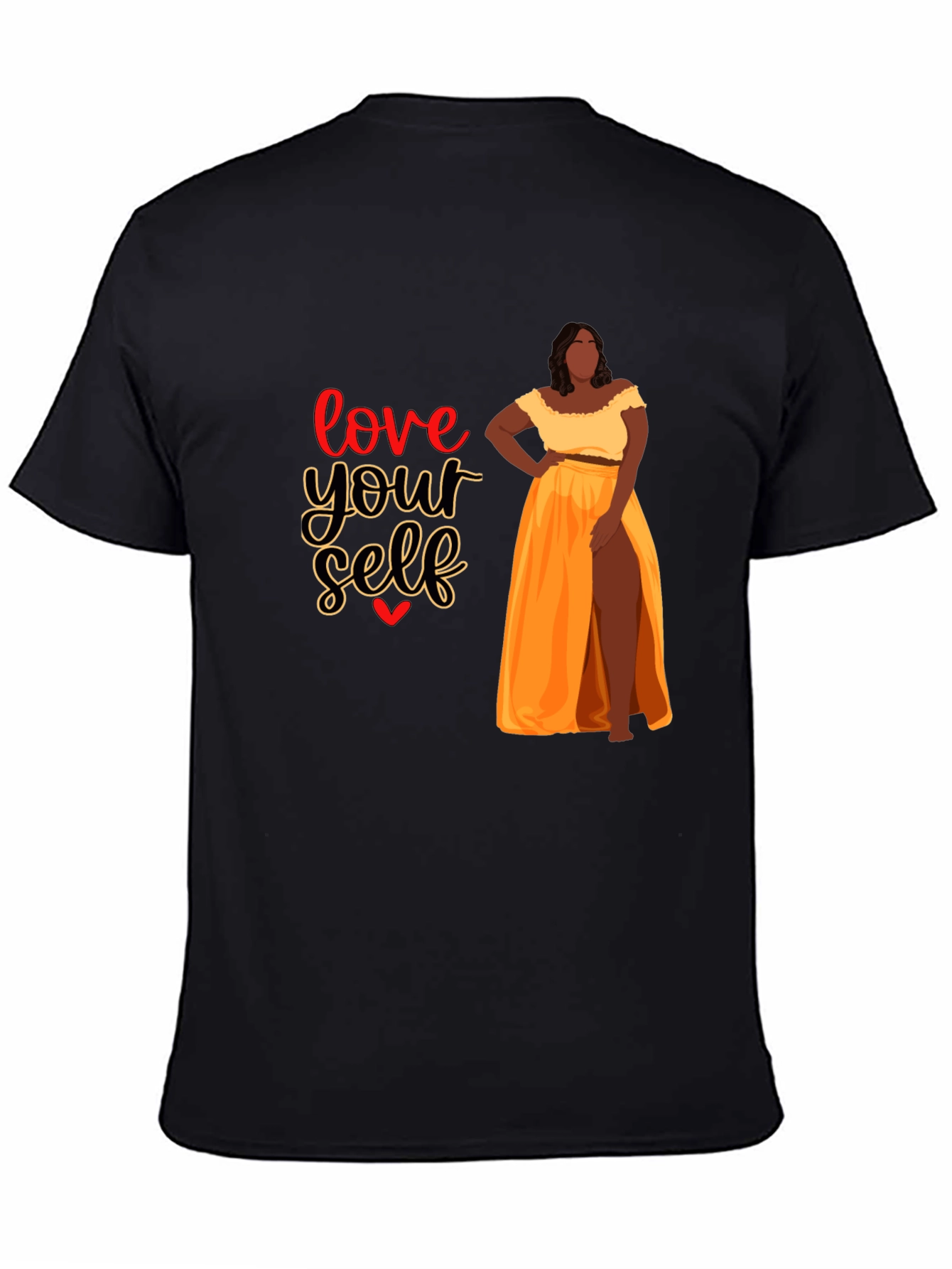 Black Love Yourself Women's Graphic Tee view 4
