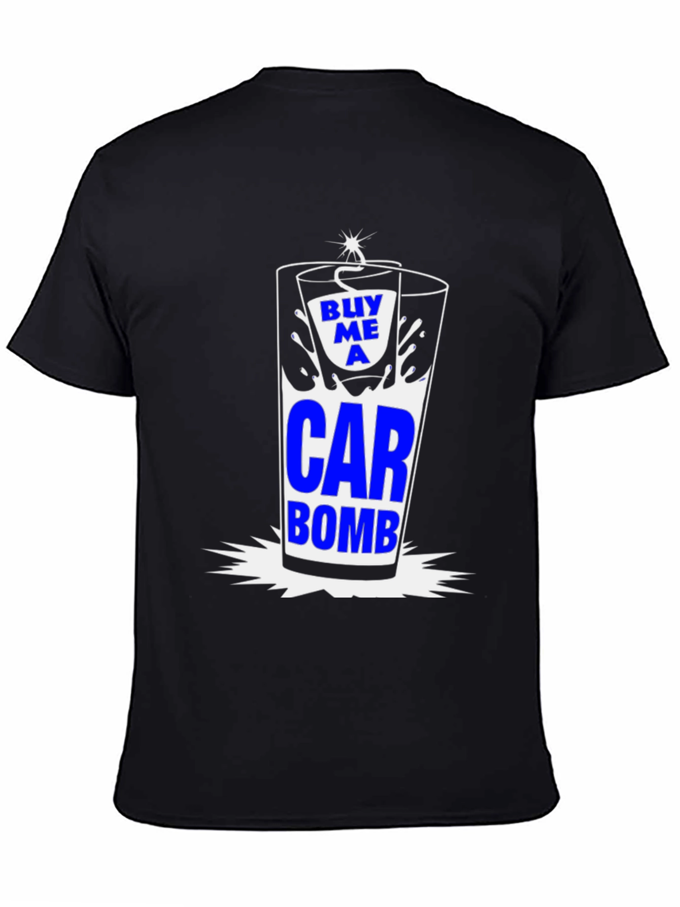 Black Buy Me A Car Bomb T-Shirt Novelty Drink Graphic Tee view 4