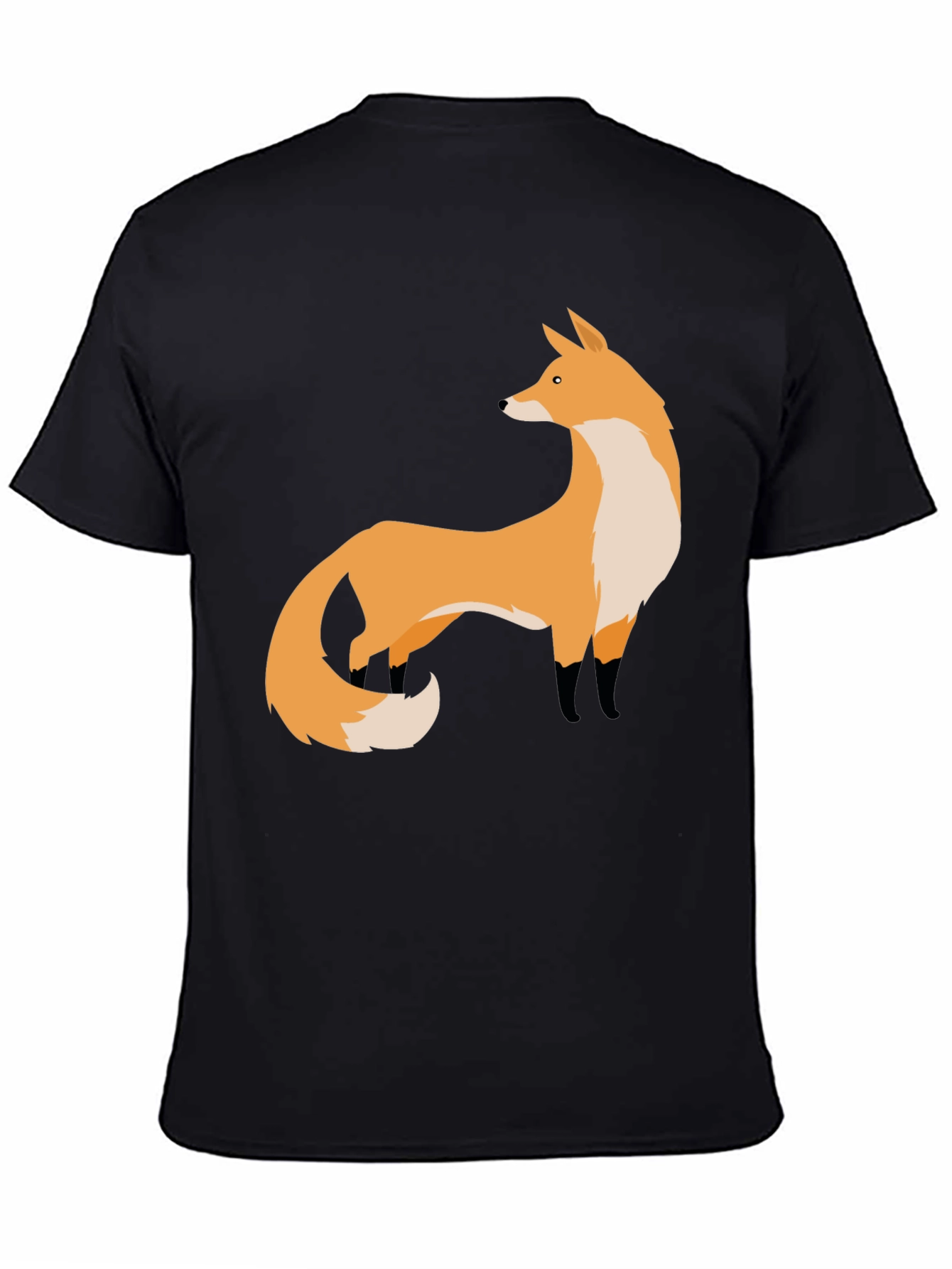Black Fox Graphic Black T-Shirt | Stylish Animal Print Tee view 4