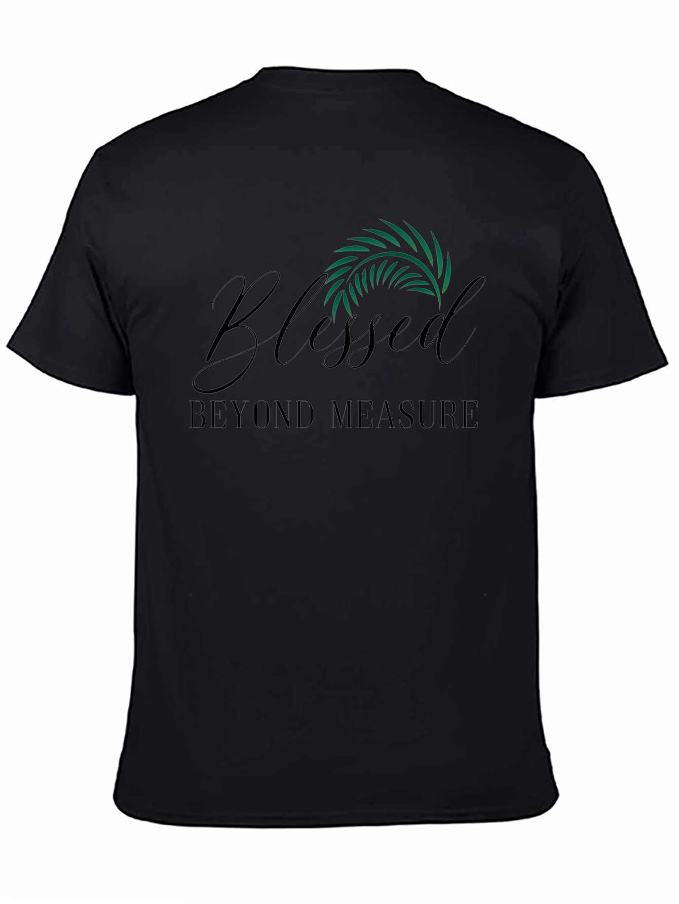Black Blessed Beyond Measure Black Graphic Tee view 4