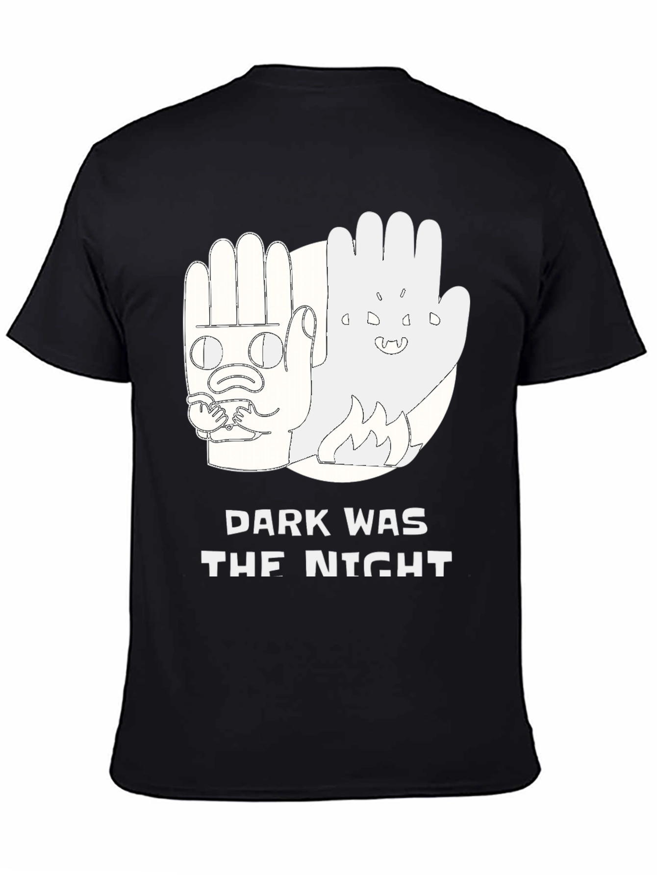 Black Dark Was The Night Graphic Tee - Black Cotton Blend view 4