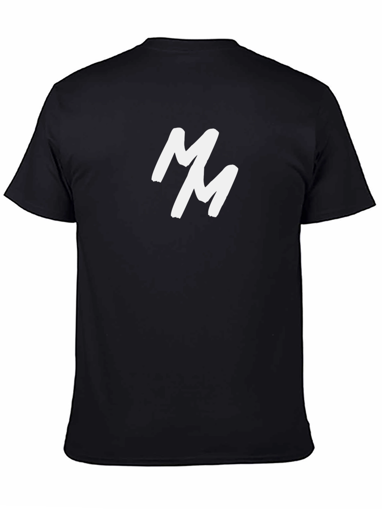 Black Black T-Shirt with White "MM" Graphic view 4