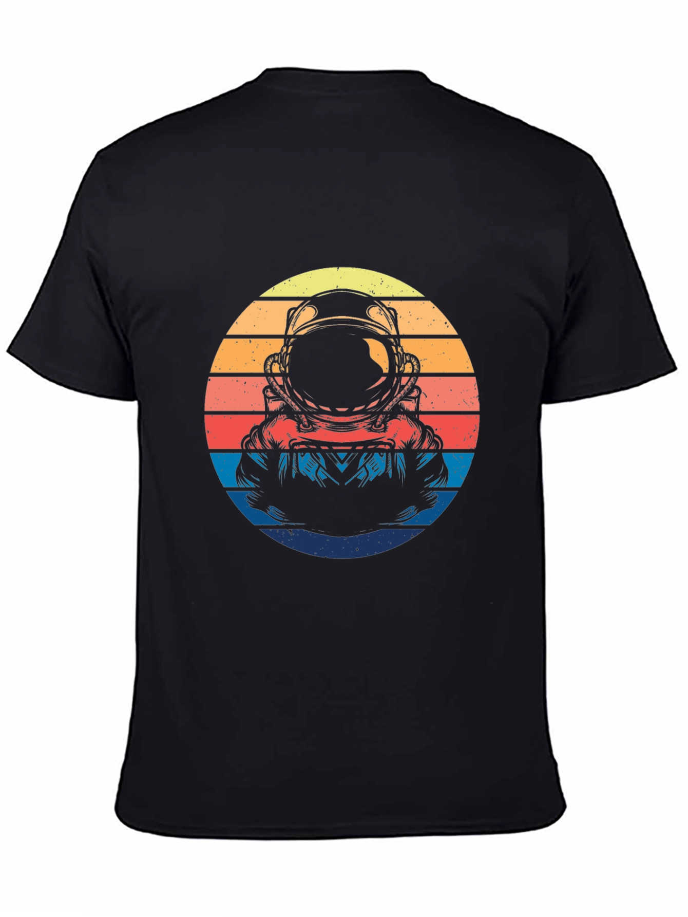 Black Retro Astronaut Graphic T-Shirt view 4
