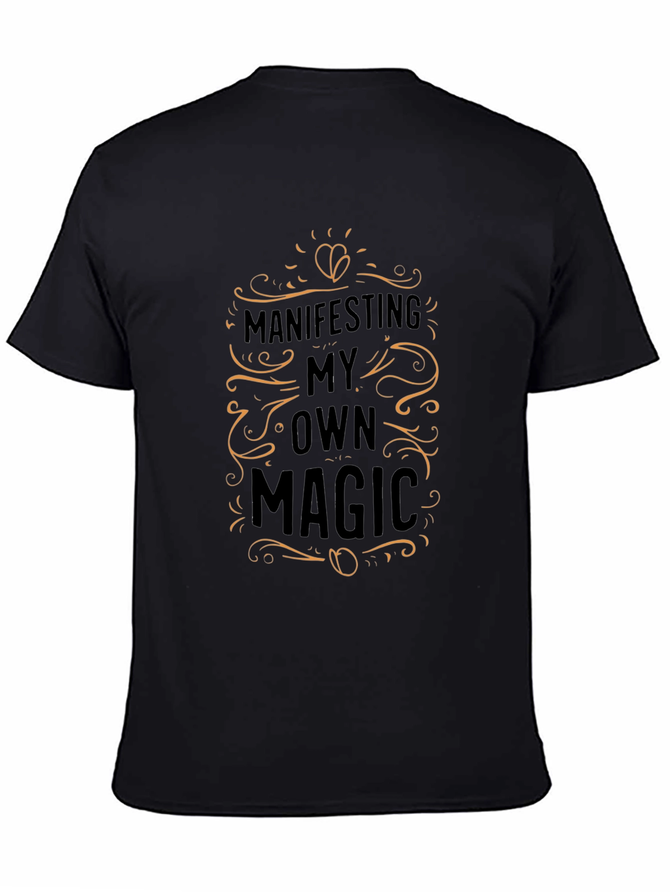 Black Manifesting Magic Graphic Tee - Black Unisex T-Shirt view 4