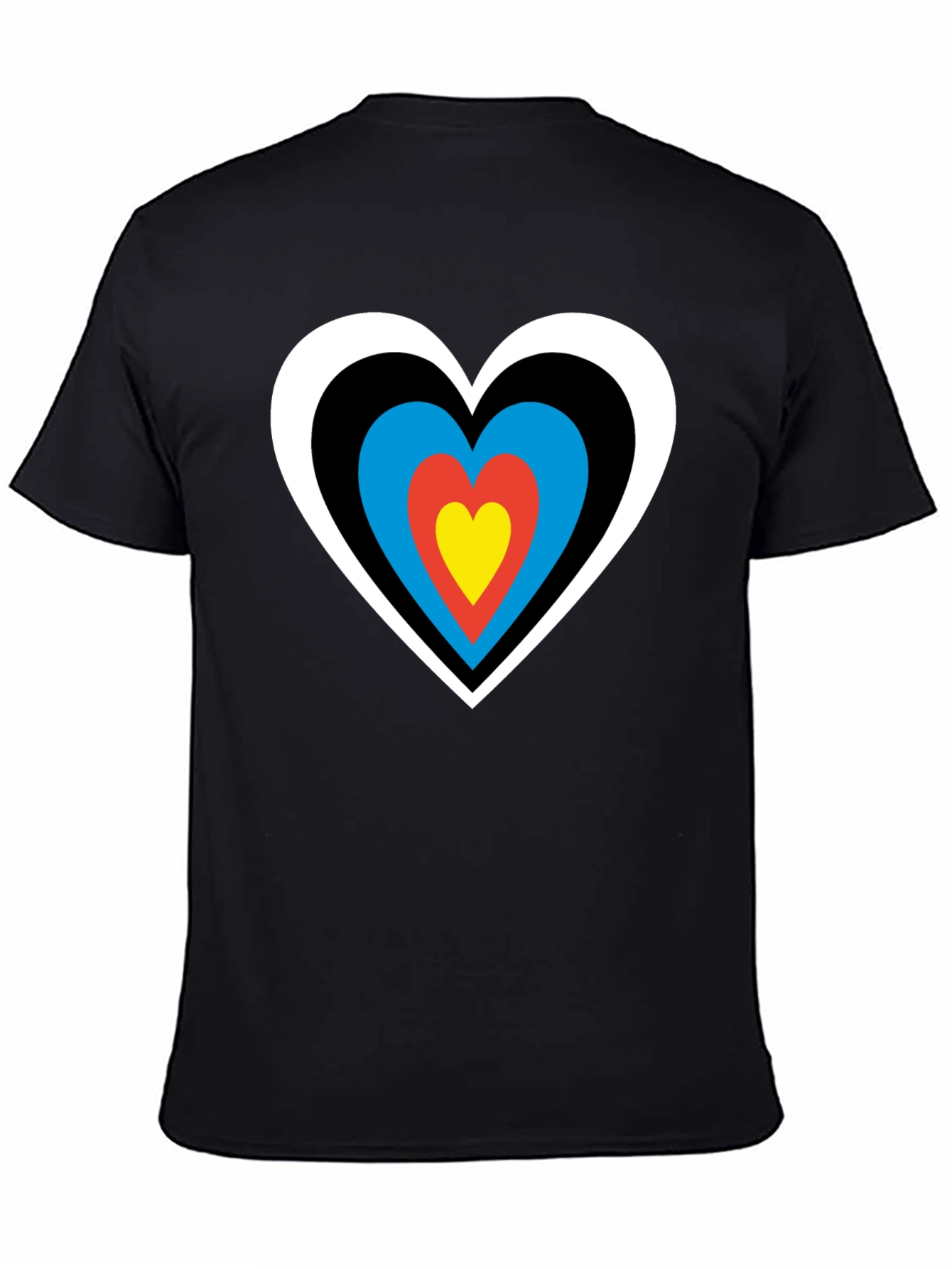 Black Heart Target Black T-Shirt - Archery Love view 4