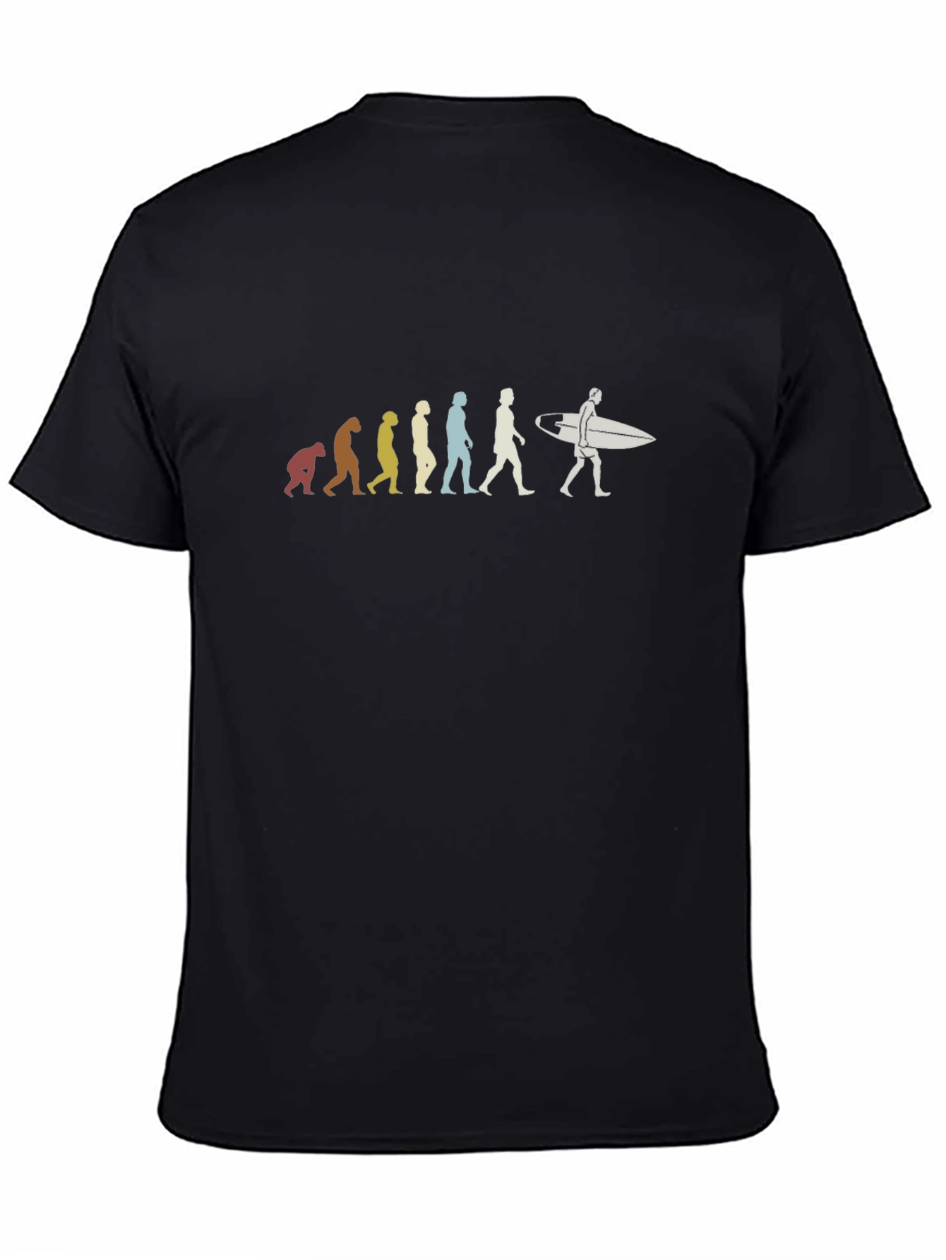 Black Evolution of Surfing T-Shirt - Black view 4