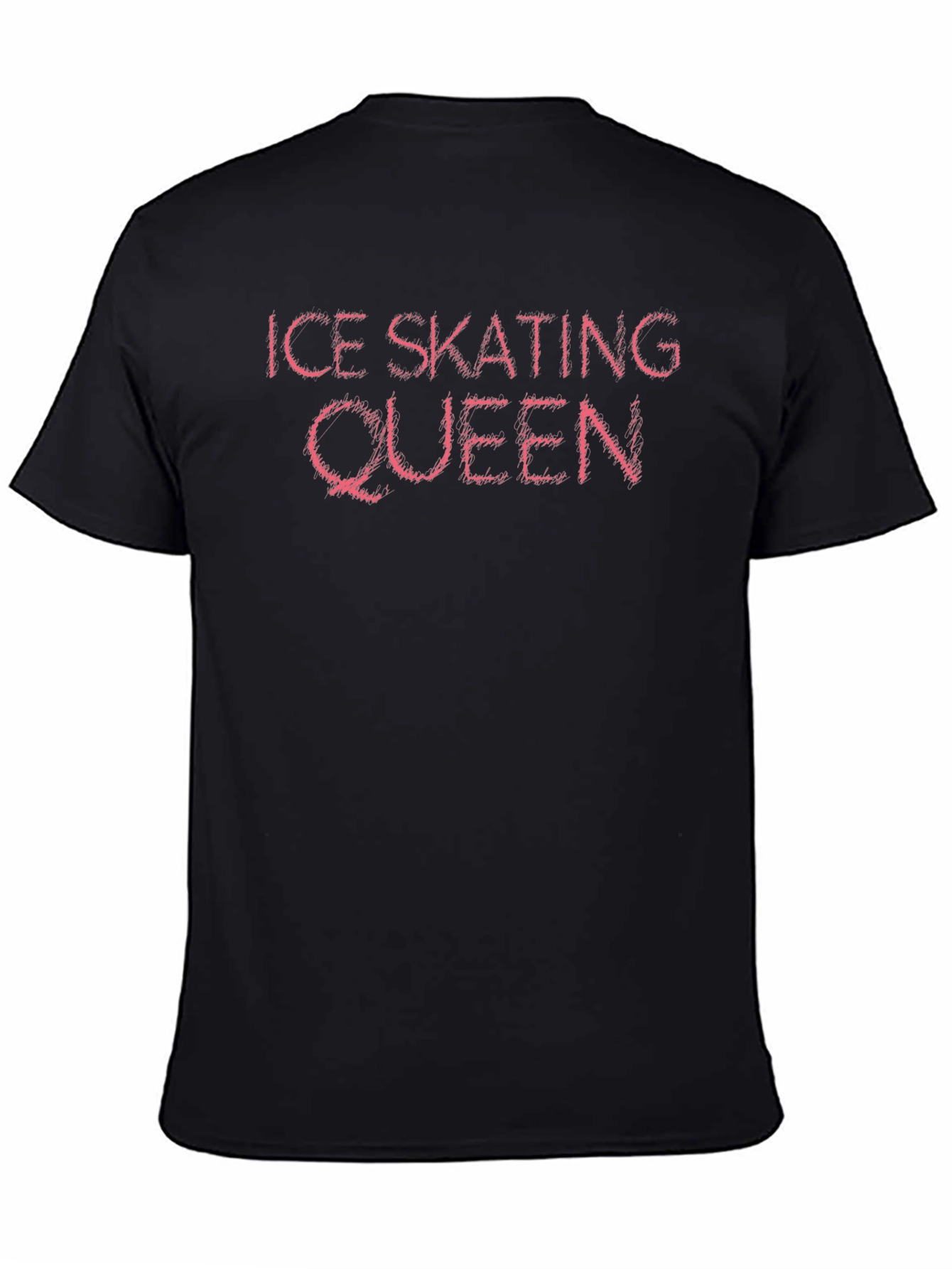 Black Ice Skating Queen Graphic T-Shirt view 4