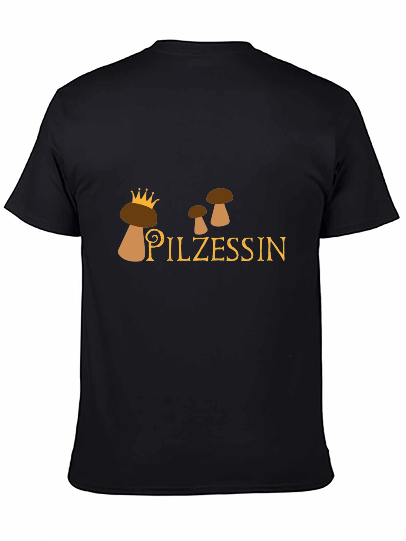 Black Pilzessin Funny Mushroom Princess Graphic T-Shirt view 4