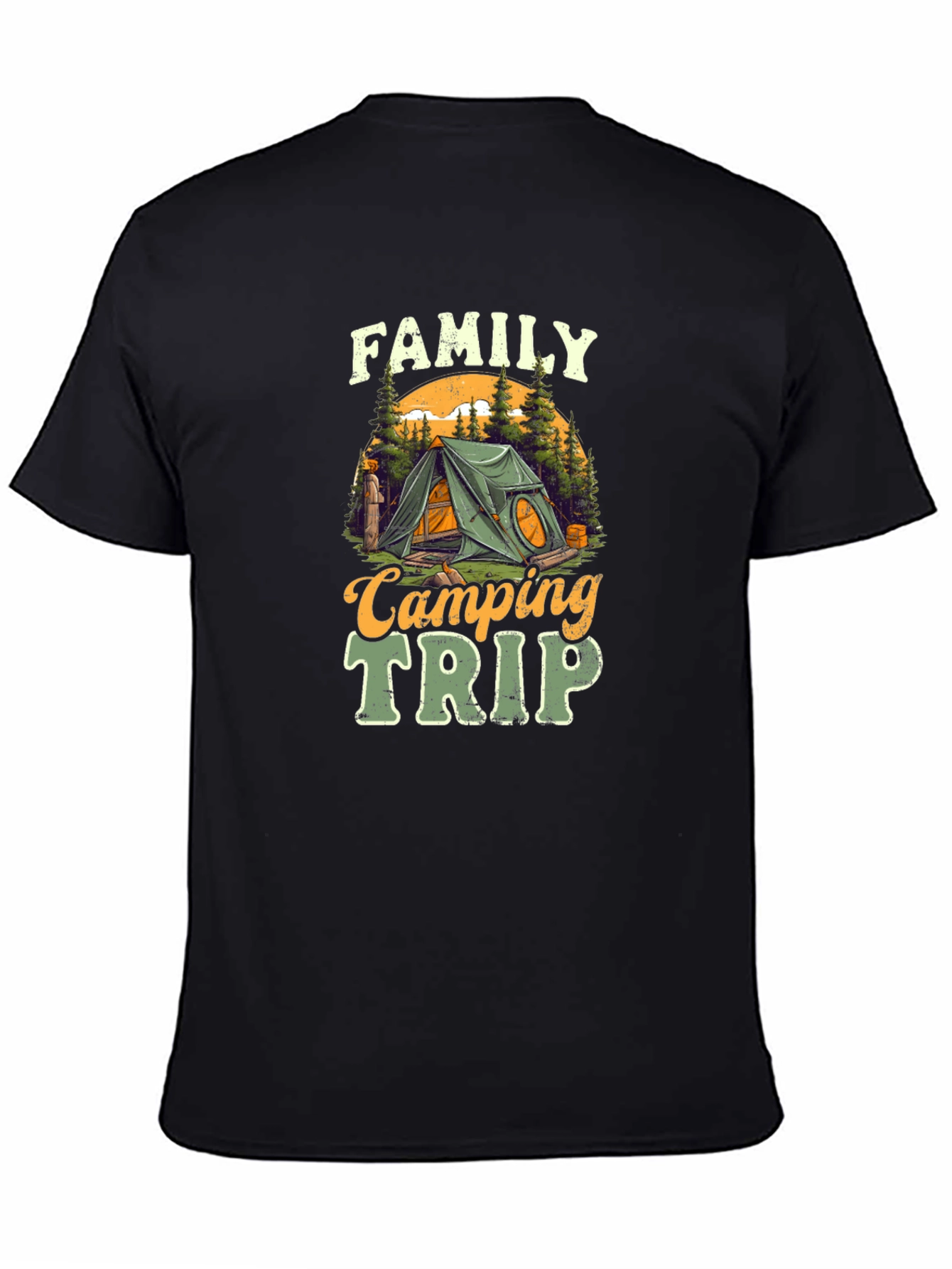 Black Family Camping Trip Graphic Tee - Adventure Ready view 4