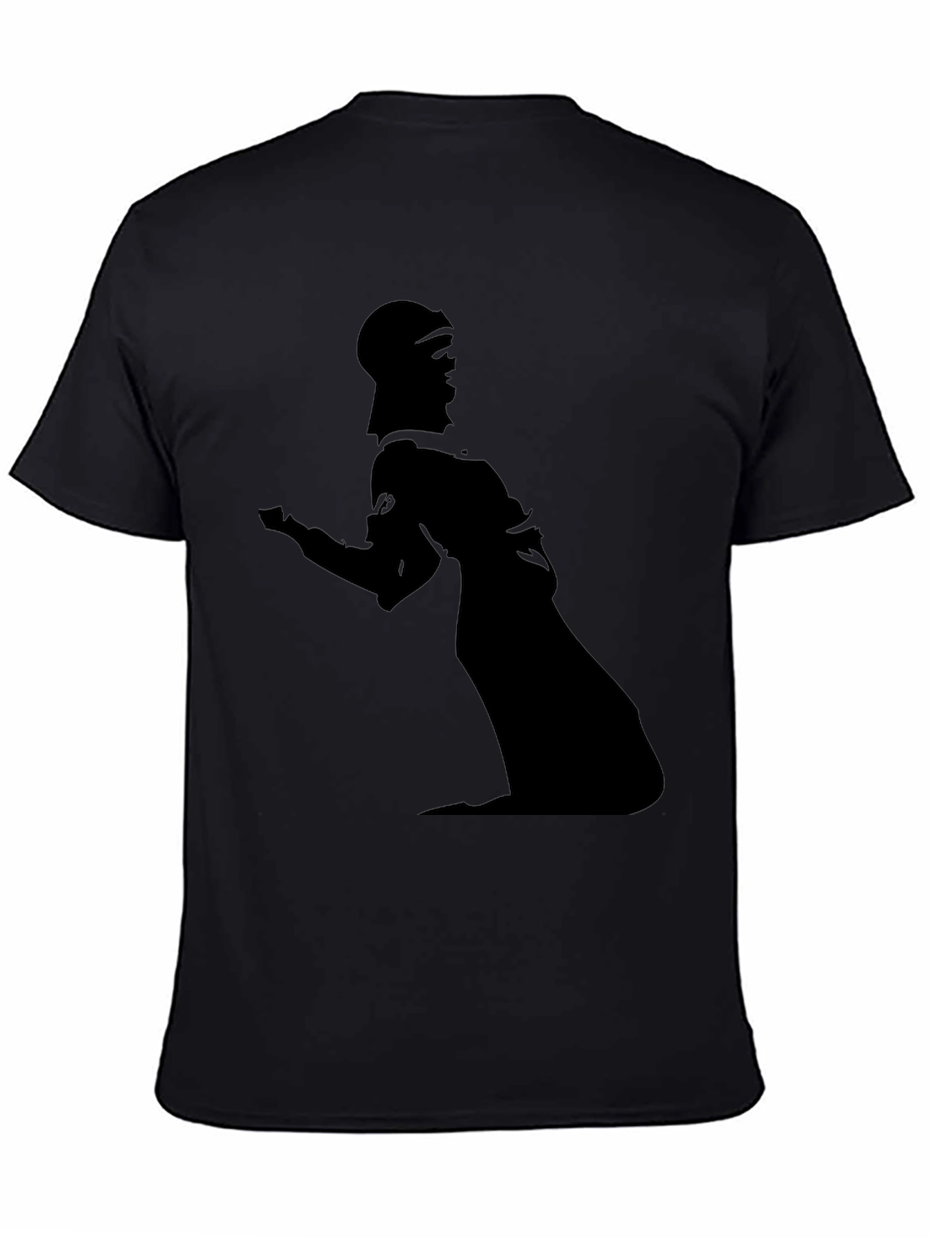 Black Silhouette Graphic Tee - Modern Black T-Shirt view 4