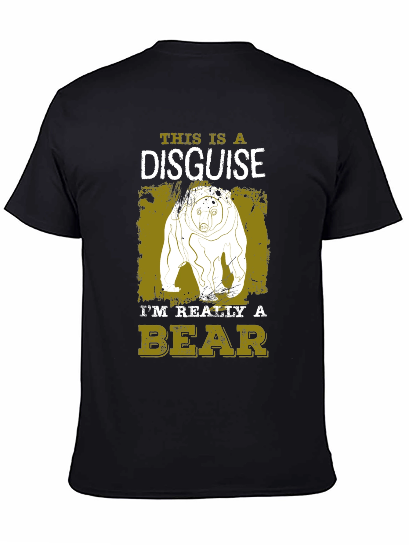 Black Bear Disguise T-Shirt - Funny Animal Tee view 4