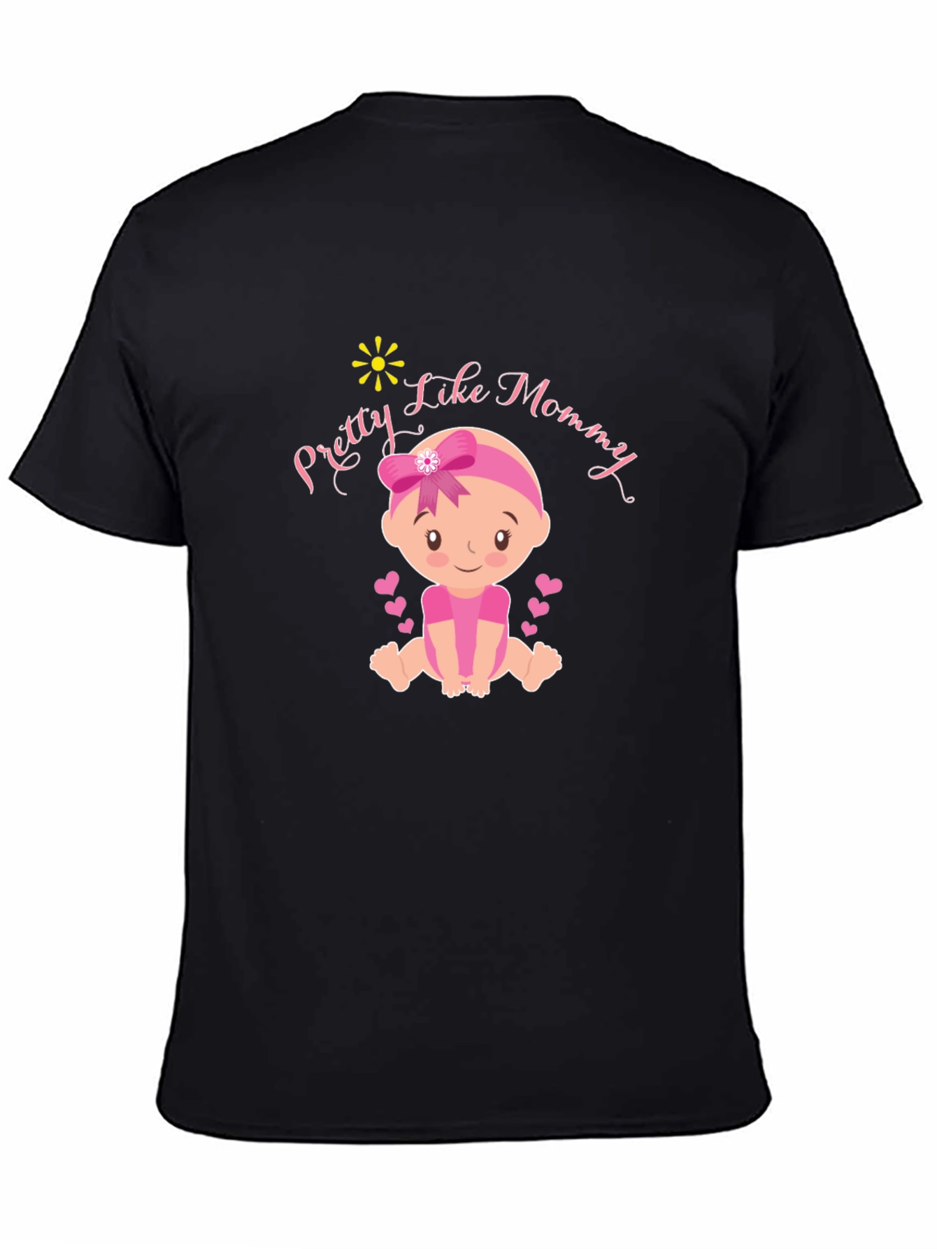 Black Pretty Like Mommy Baby Graphic T-Shirt view 4