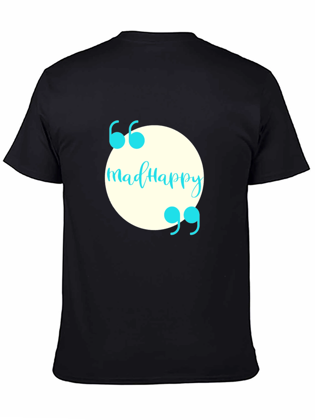 Black Mad Happy Graphic T-Shirt - Black view 4
