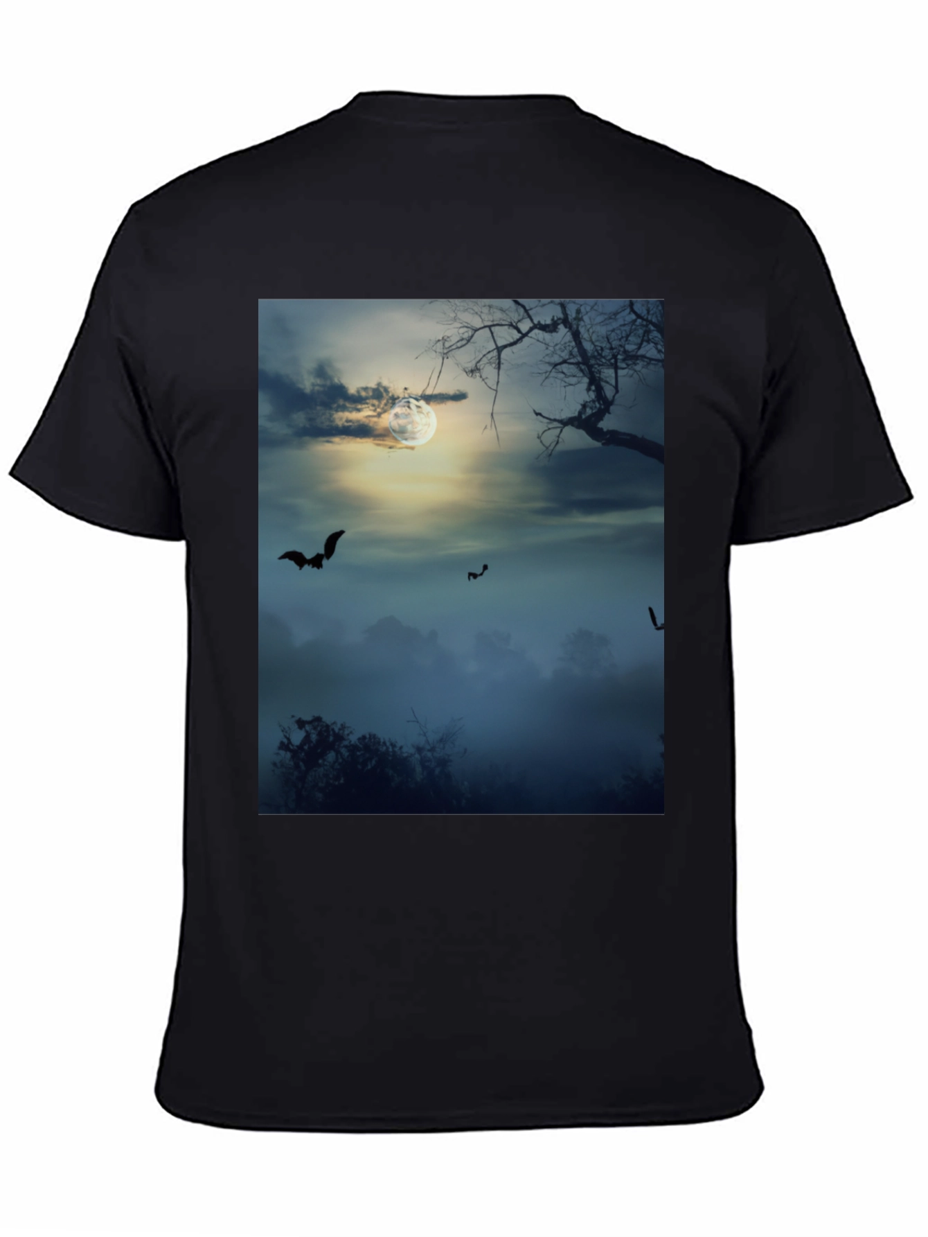 Spooky Night Bats Graphic Tee - 4