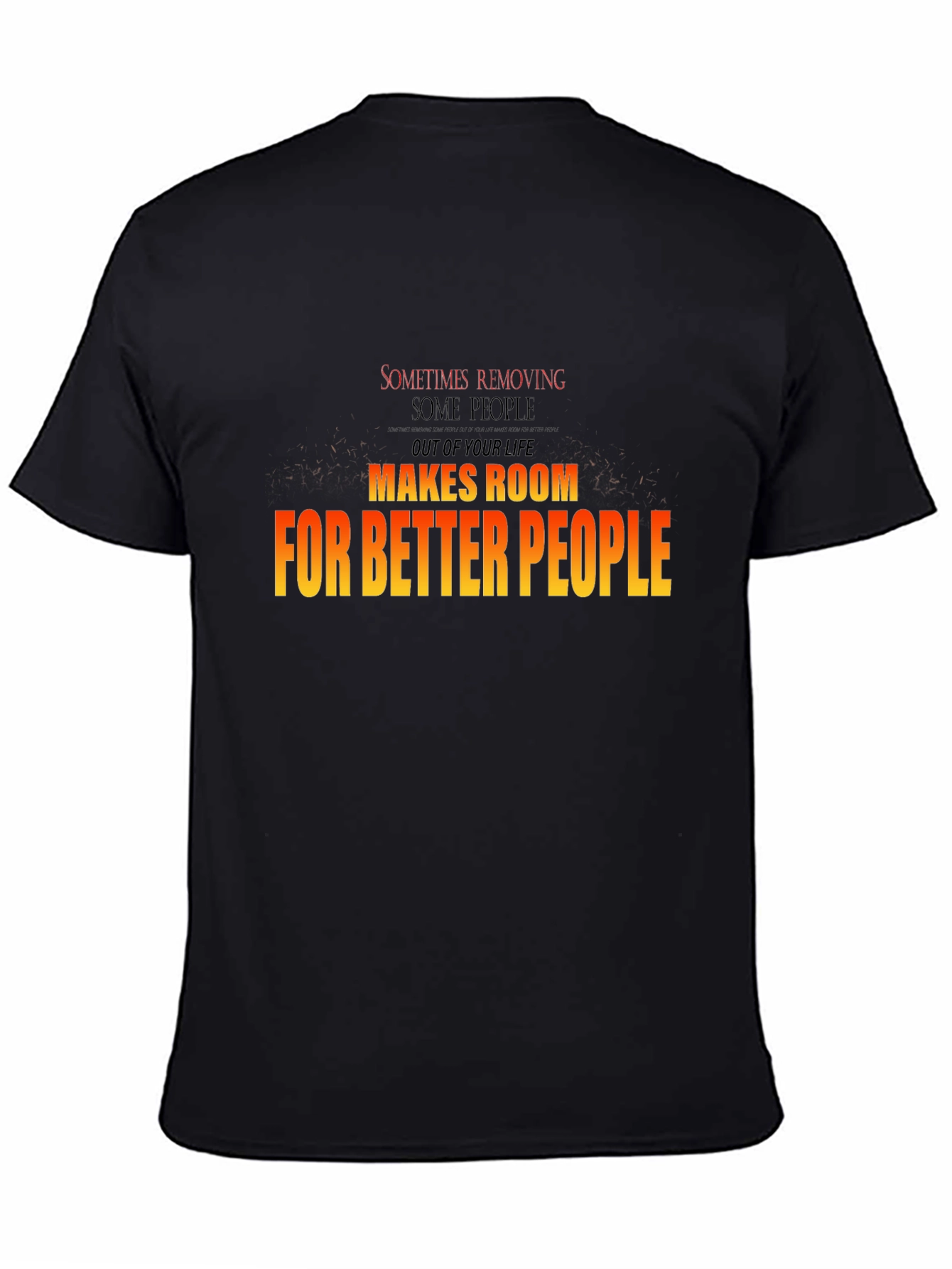 Black Motivational Graphic T-Shirt - Room for Better People view 4