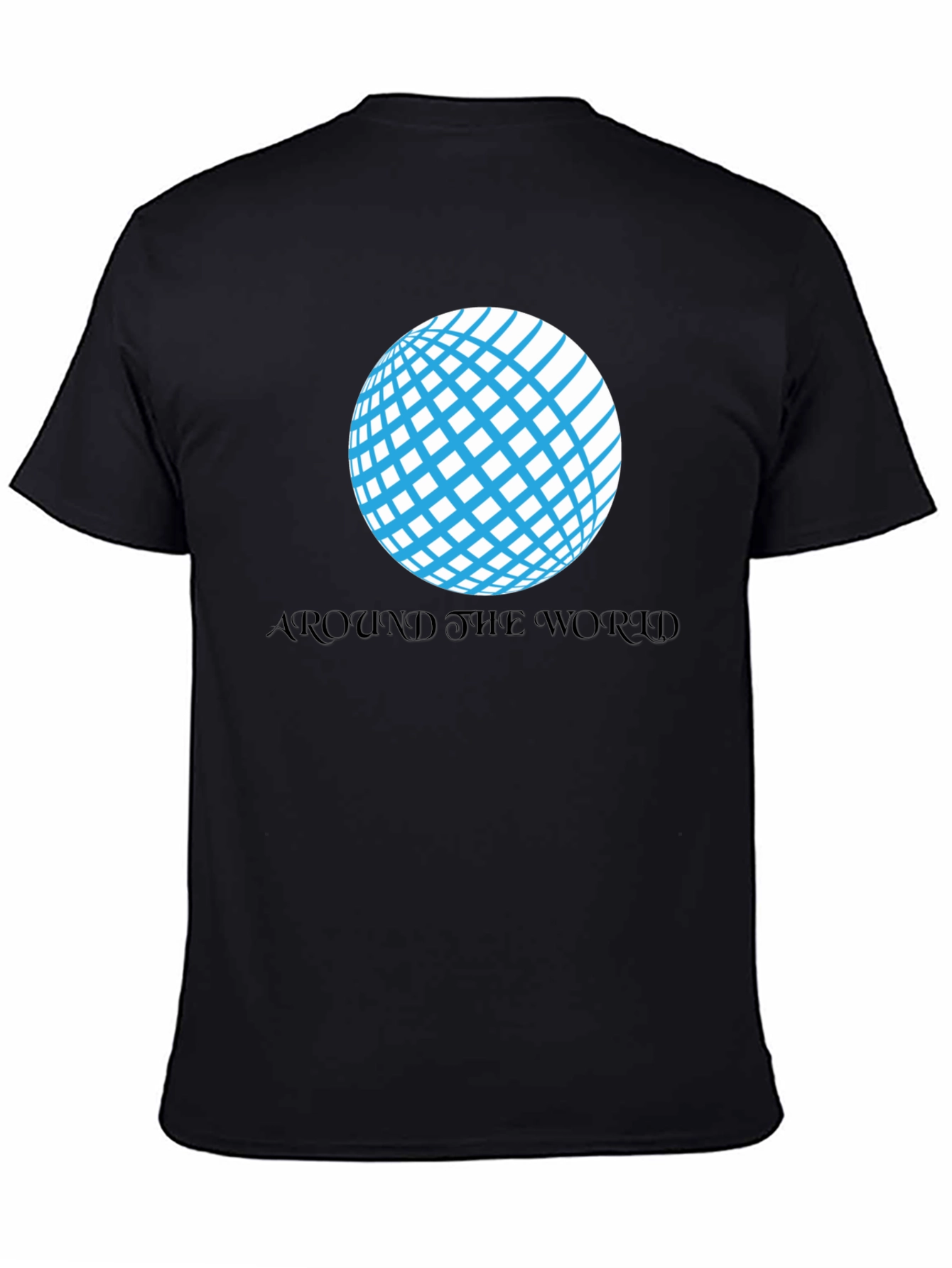 Black Around the World Graphic T-Shirt - Unisex Casual Tee view 4
