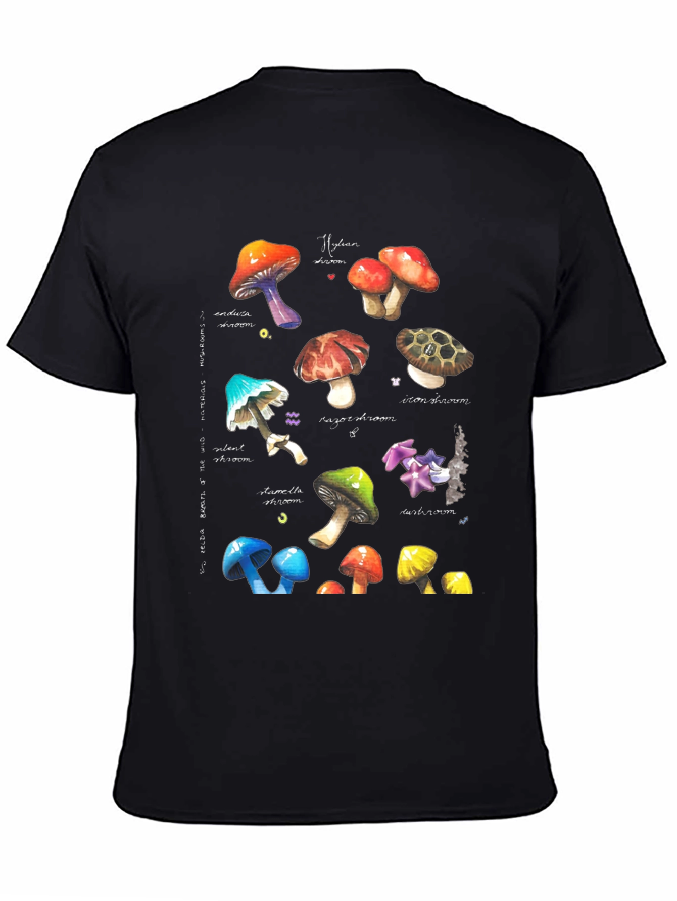 Black Watercolor Mushroom Graphic Tee view 4