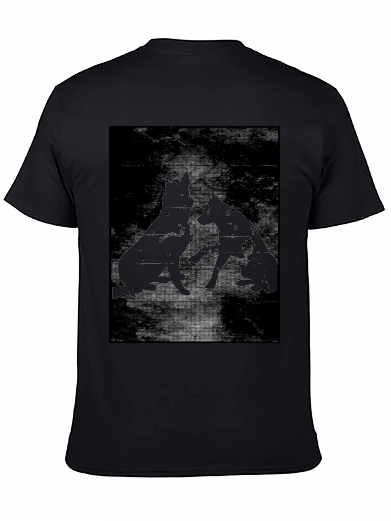 Black Black Dog Silhouette Graphic T-Shirt view 4