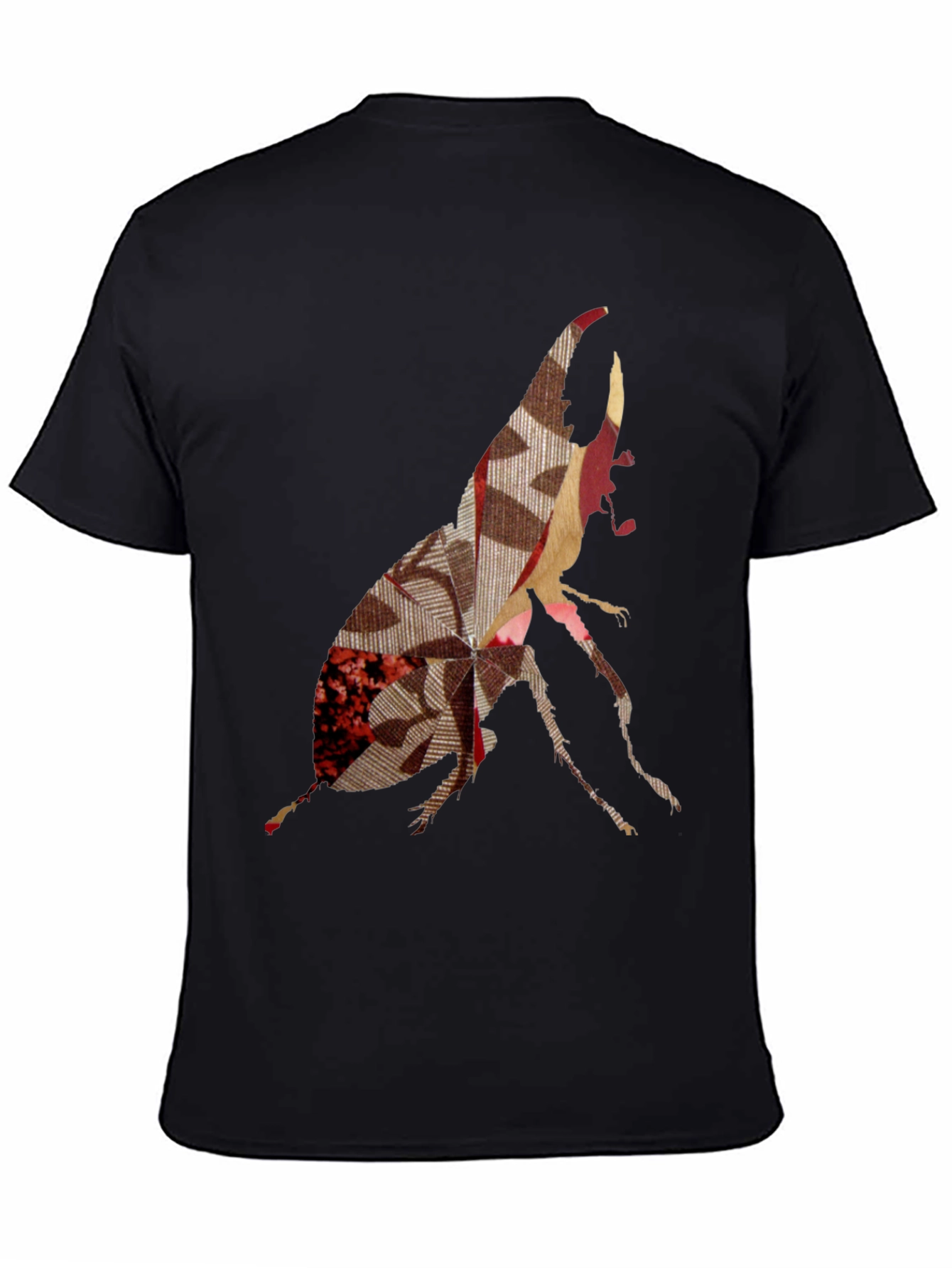 Black Abstract Beetle Graphic Print Tee view 4