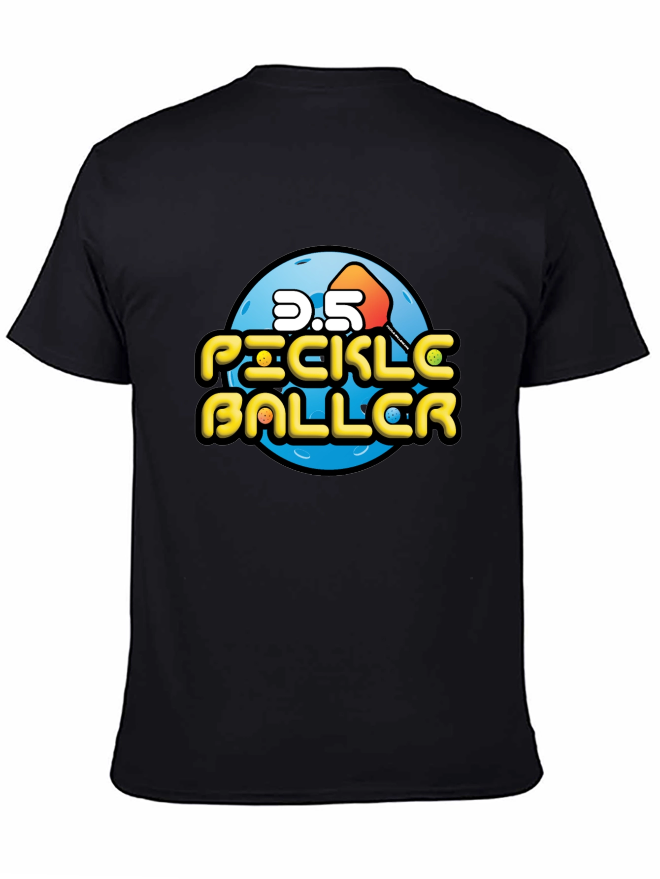 Black Pickleball 3.5 Black T-Shirt view 4