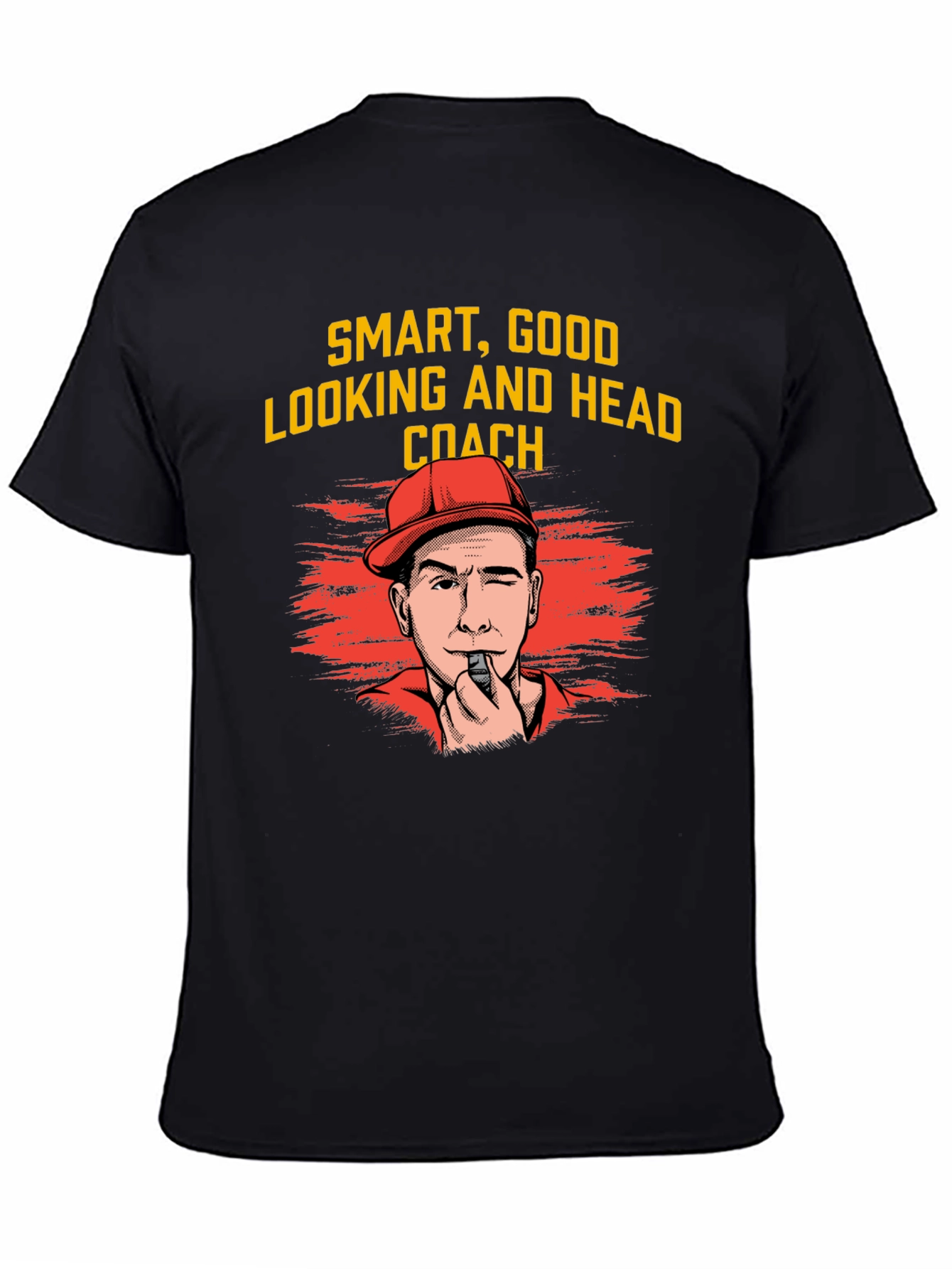 Black Smart Good Looking Head Coach Graphic T-Shirt view 4