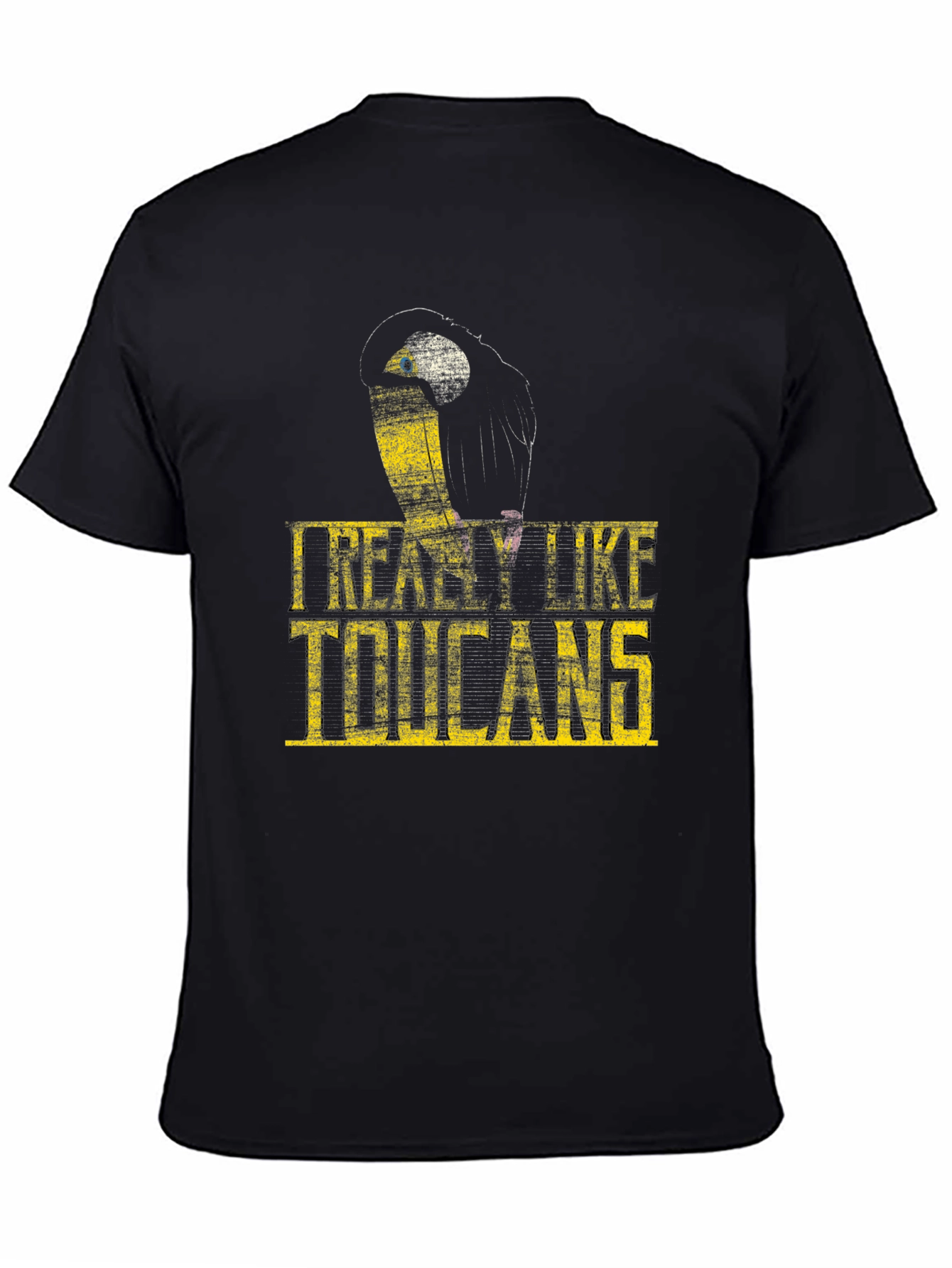 Black I Really Like Toucans Graphic T-Shirt view 4