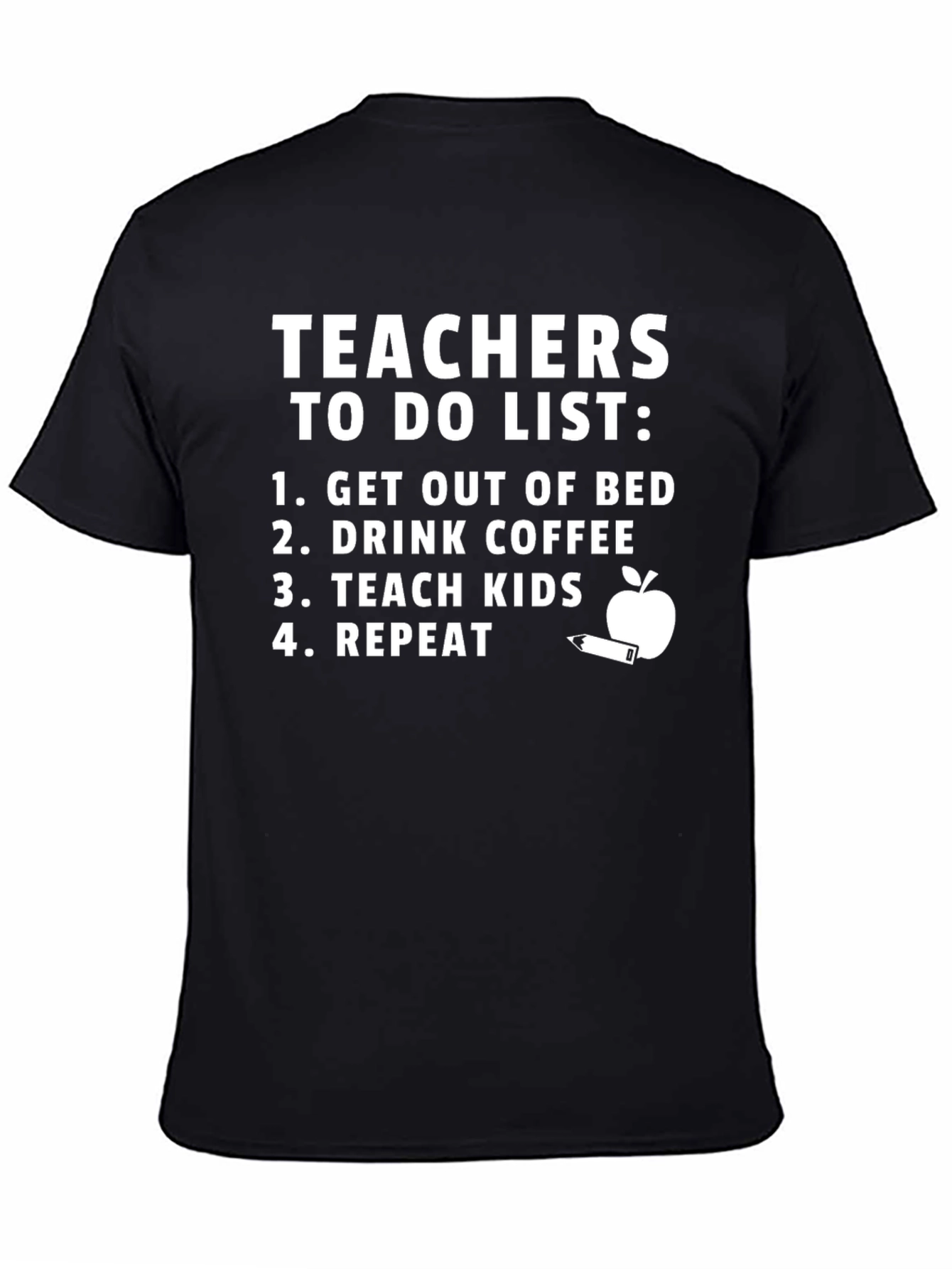 Black Teacher To-Do List Graphic Tee view 4