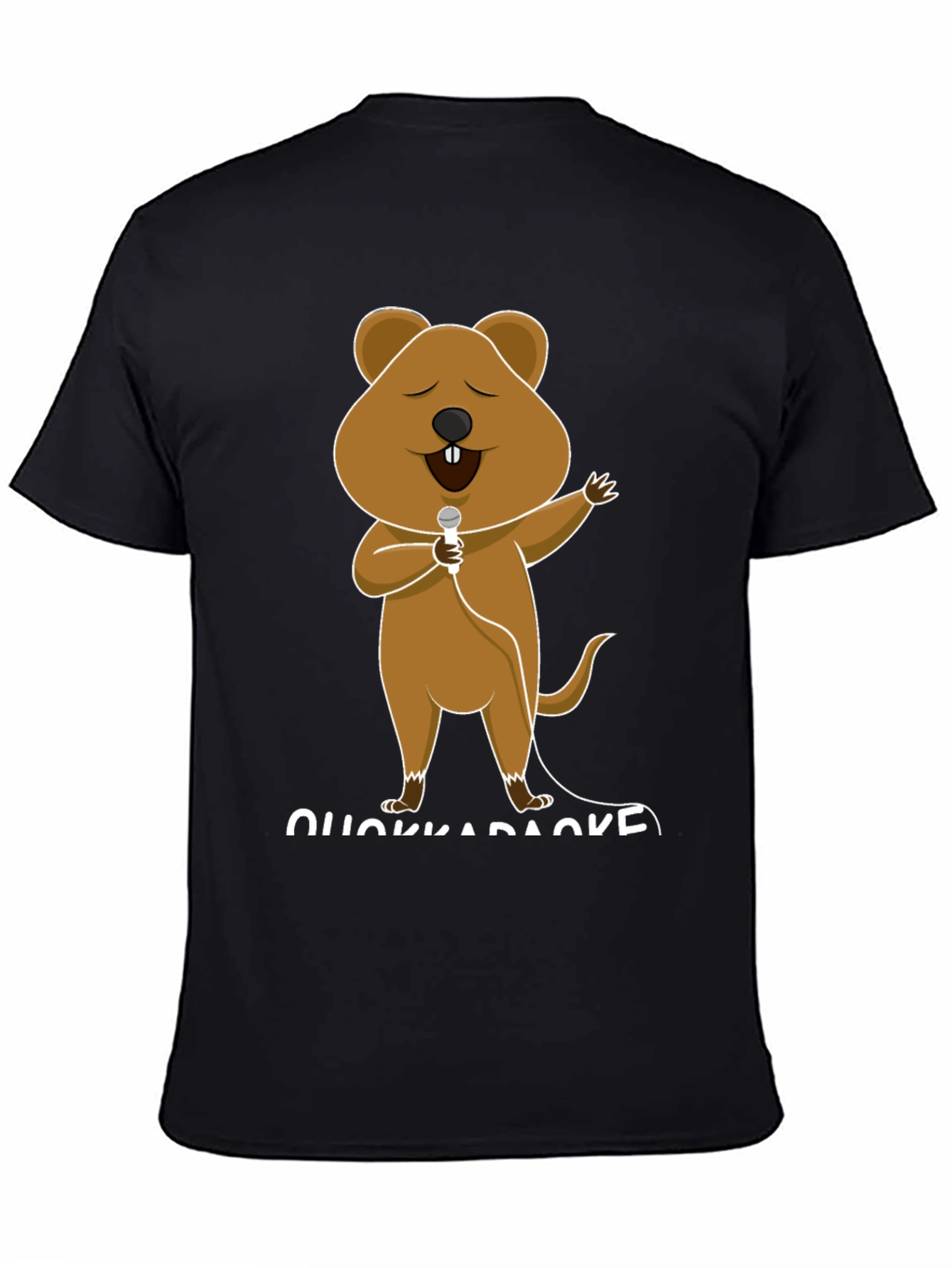 Black Quokka Karaoke T-Shirt - Sing Your Heart Out! view 4