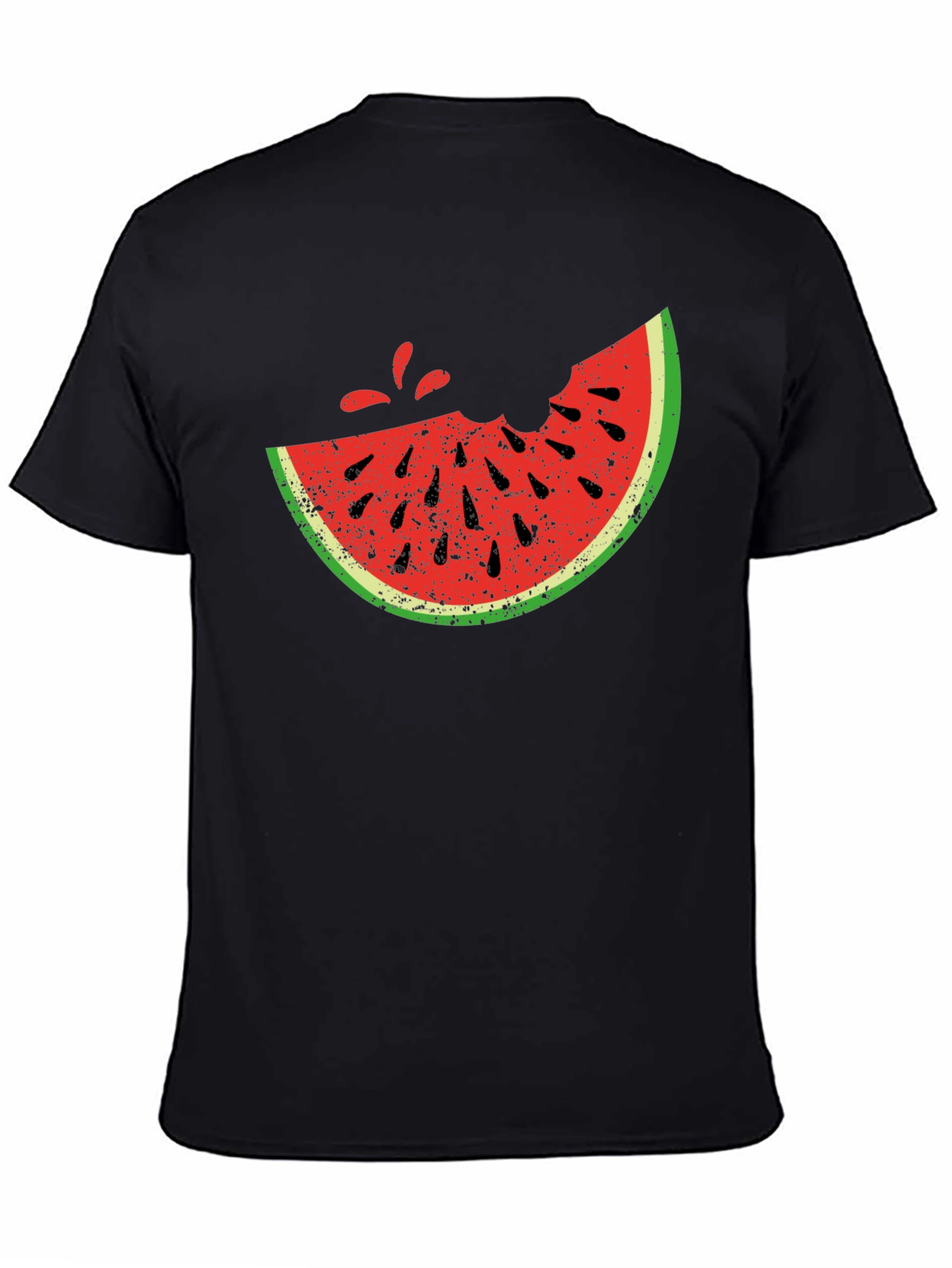 Black Watermelon Bite T-Shirt - Fresh Summer Style view 4