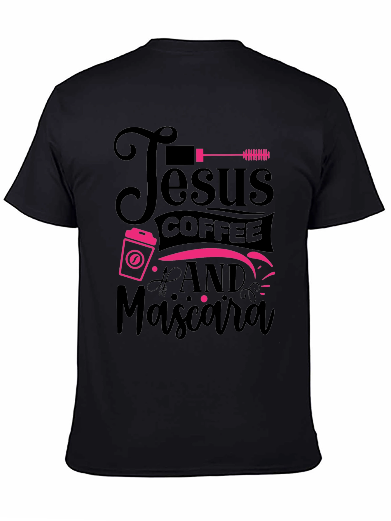 Black Jesus Coffee & Mascara Black T-Shirt view 4