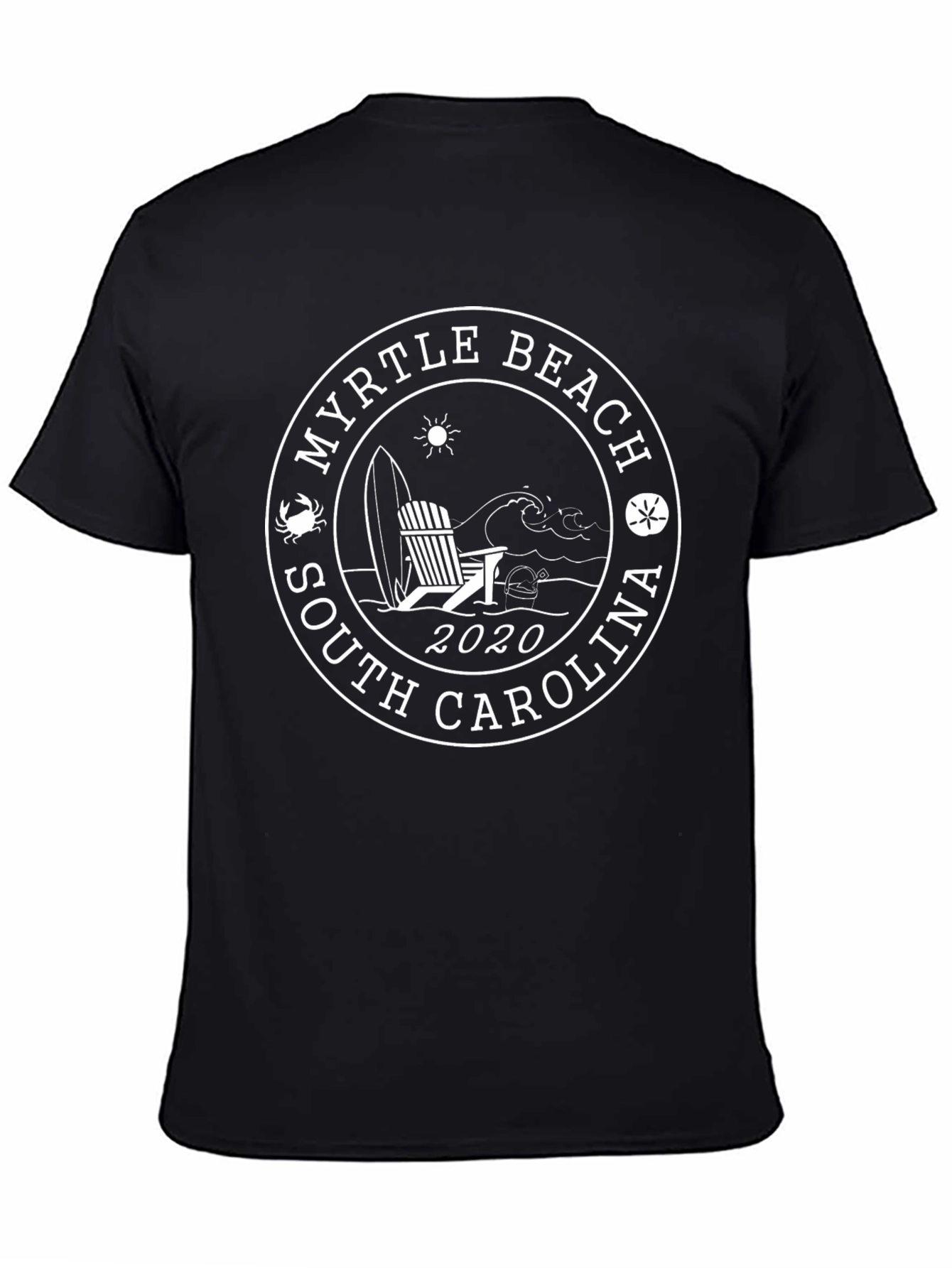Black Myrtle Beach South Carolina T-Shirt view 4