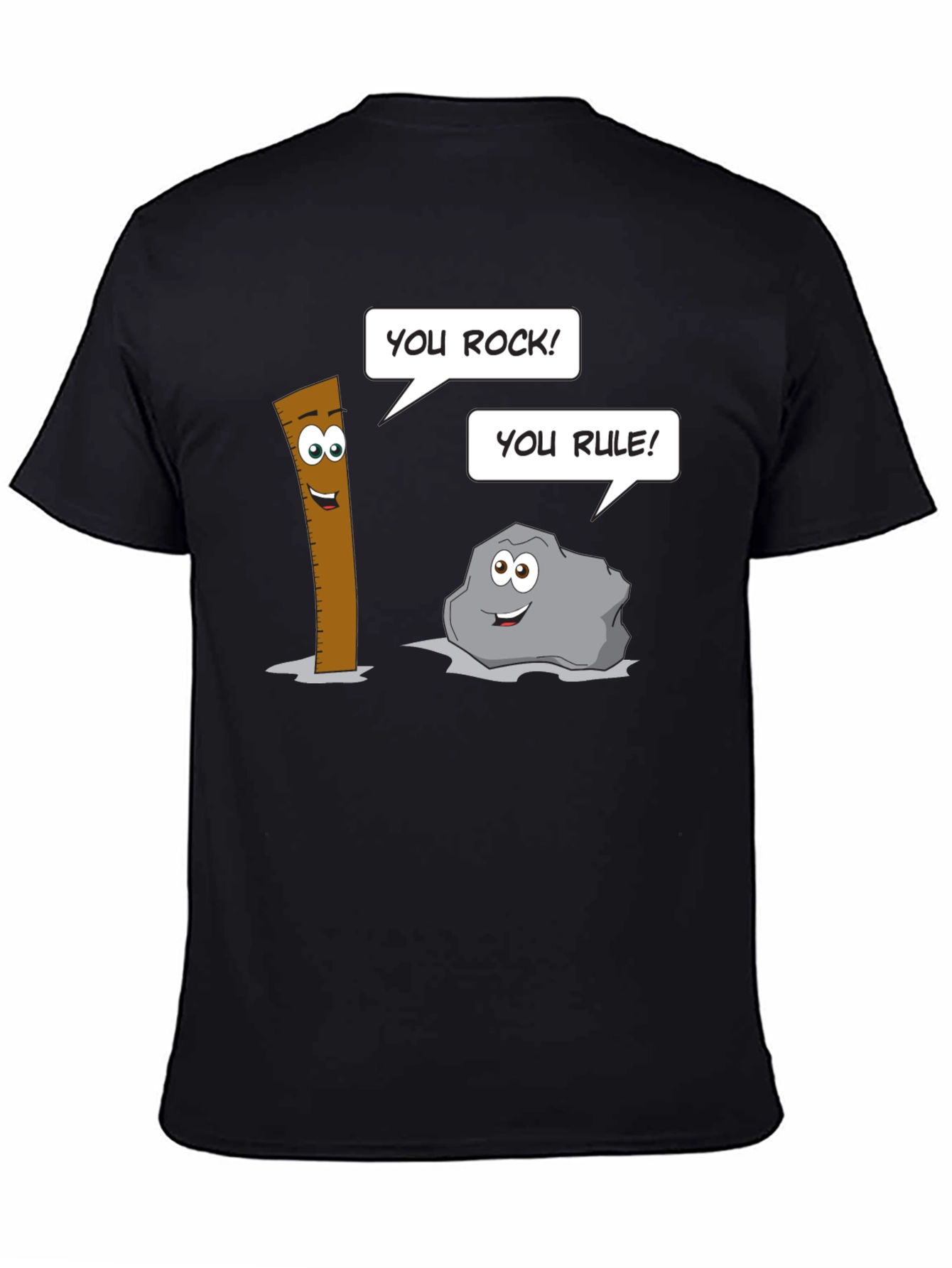 Black You Rock You Rule T-Shirt view 4