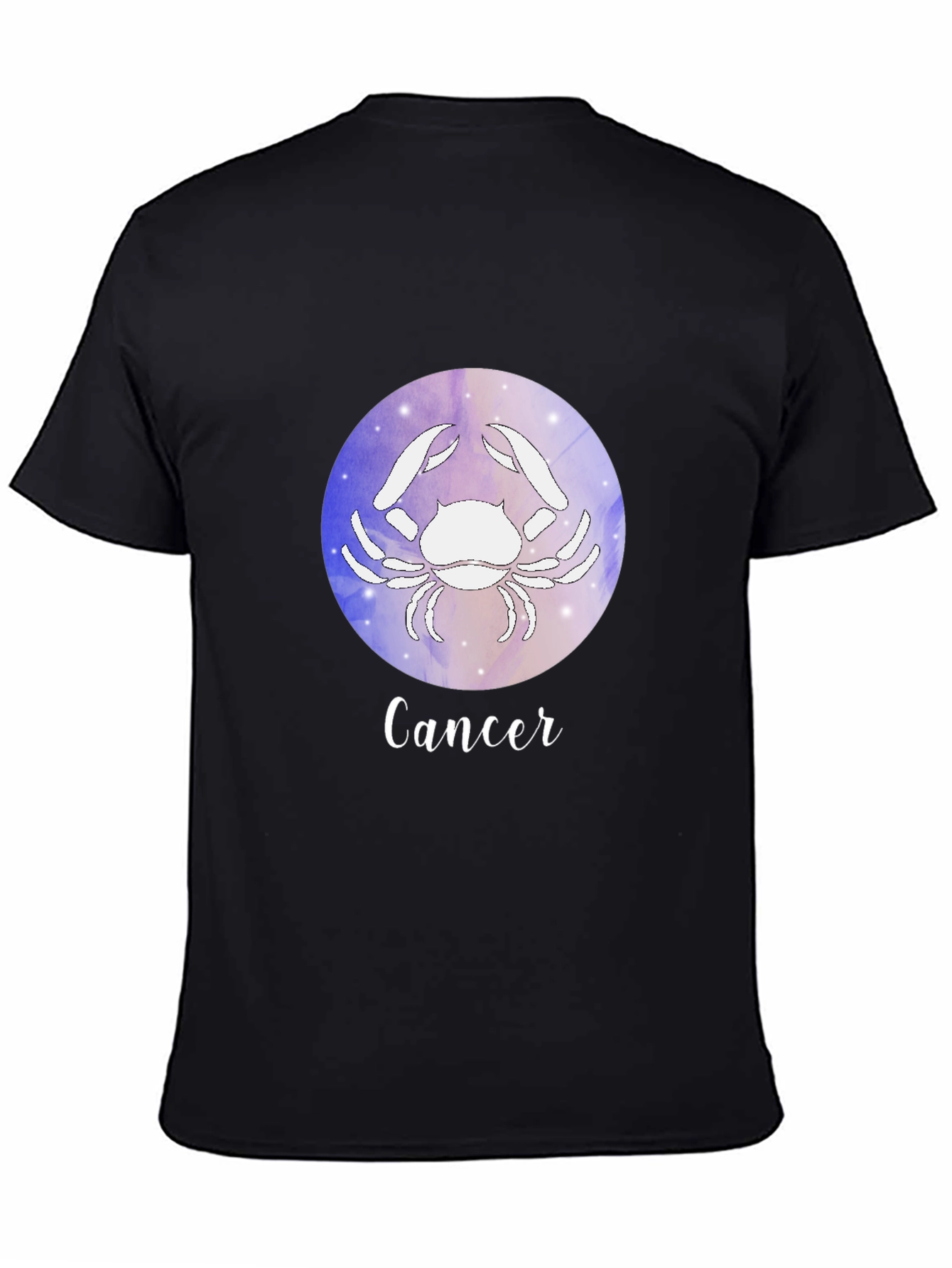 Black Cancer Zodiac Graphic Tee - Black view 4
