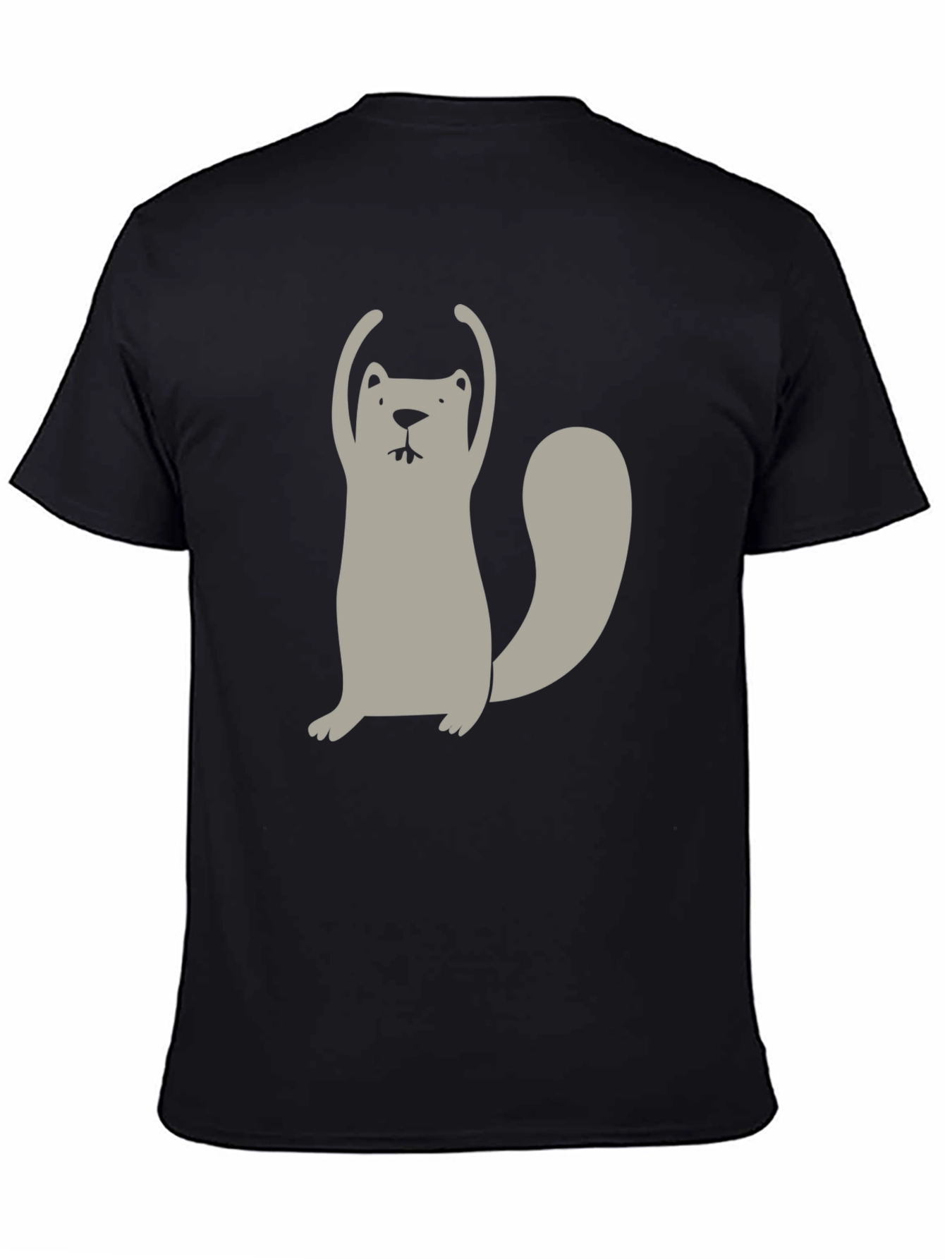 Black Funny Beaver T-Shirt view 4