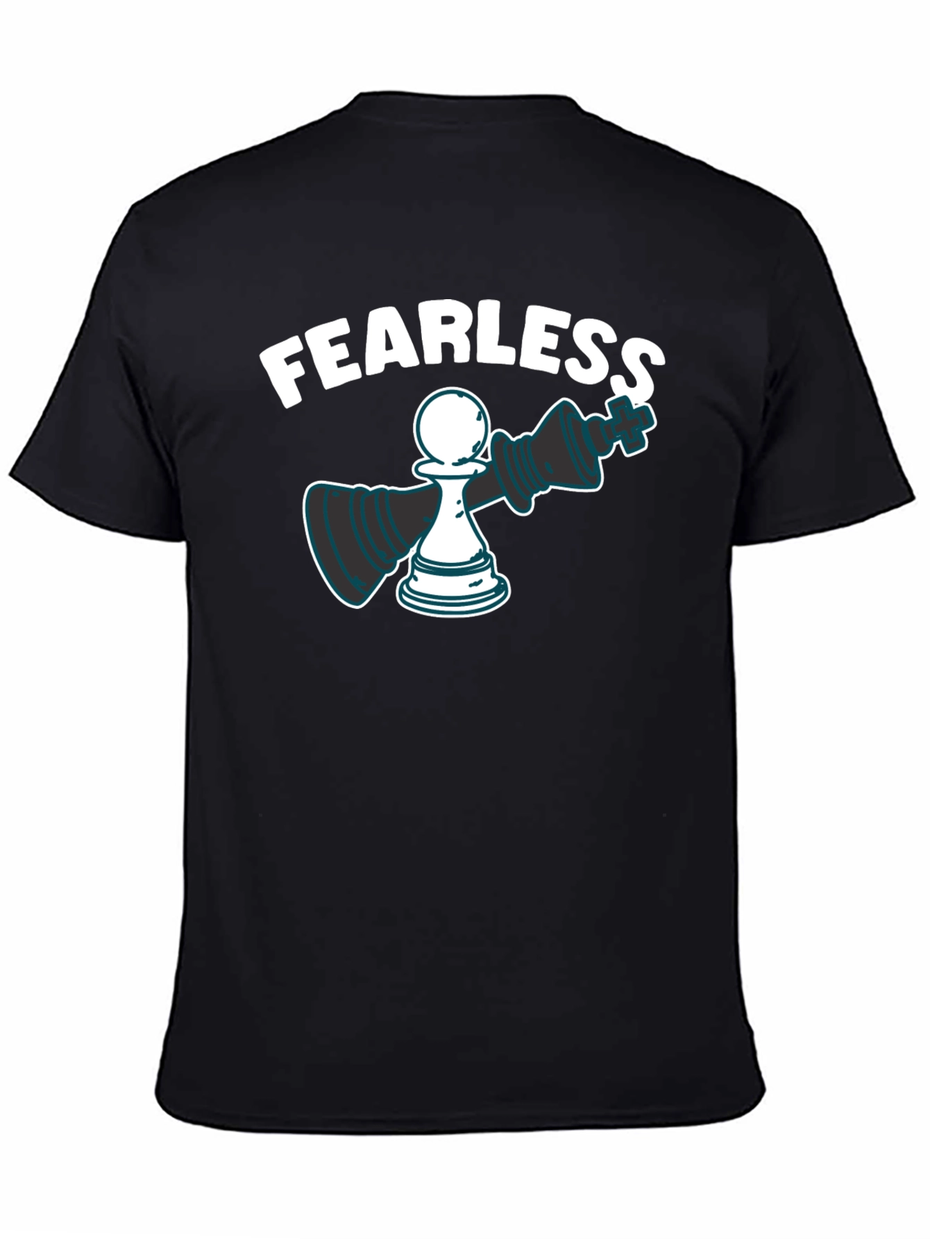 Black Fearless Chess Graphic Tee view 4