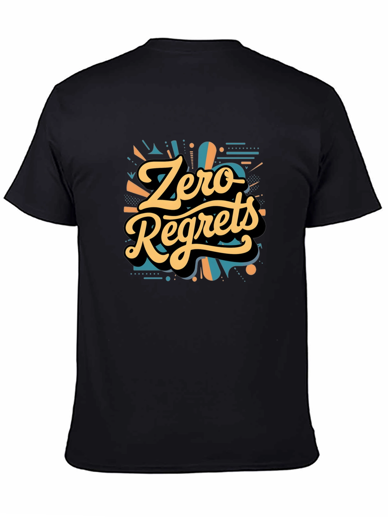 Black Zero Regrets Graphic Tee - Bold Stylish Design view 4