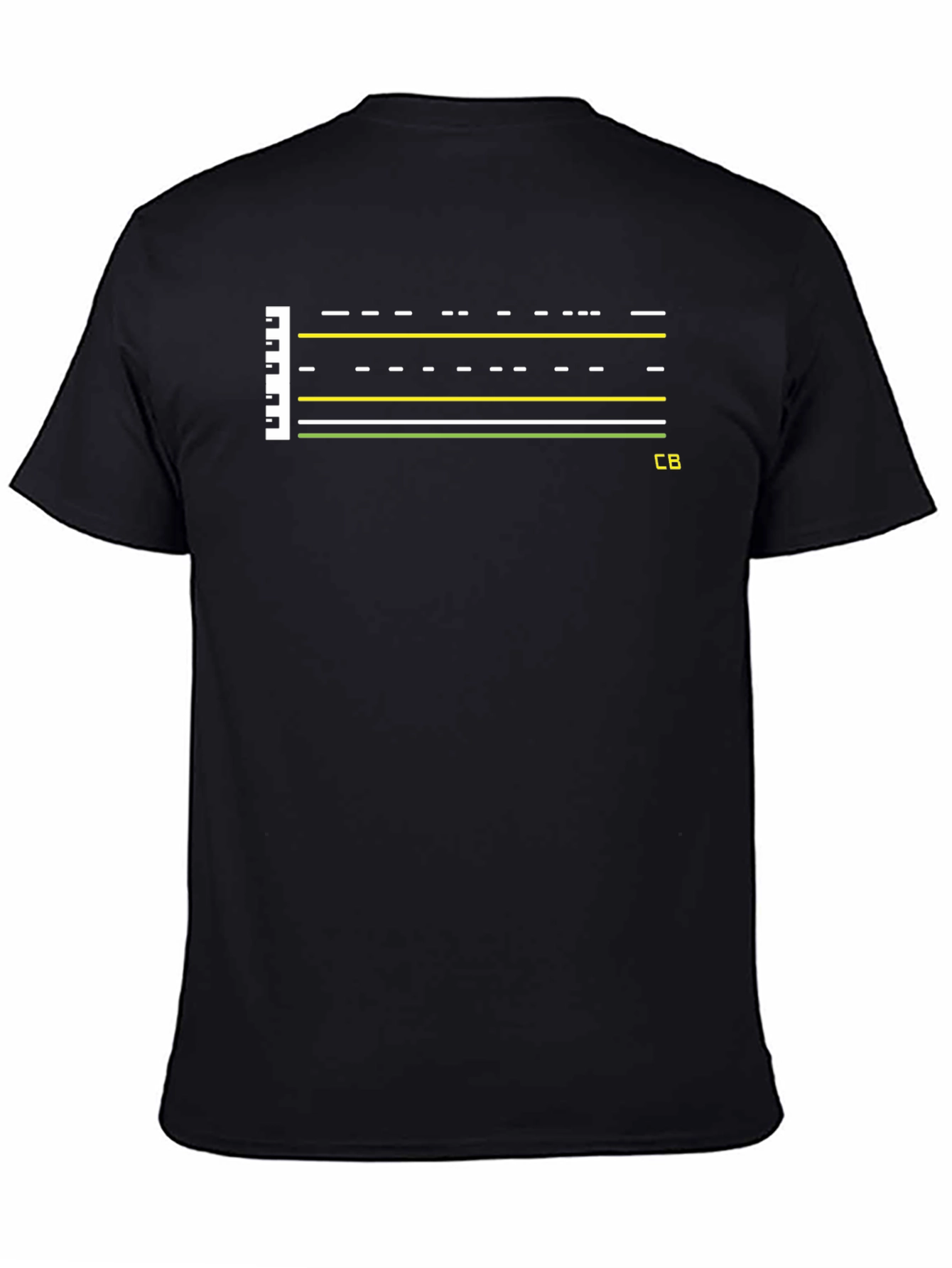 Black Synthwave Road T-Shirt - Drive into the 80s! view 4