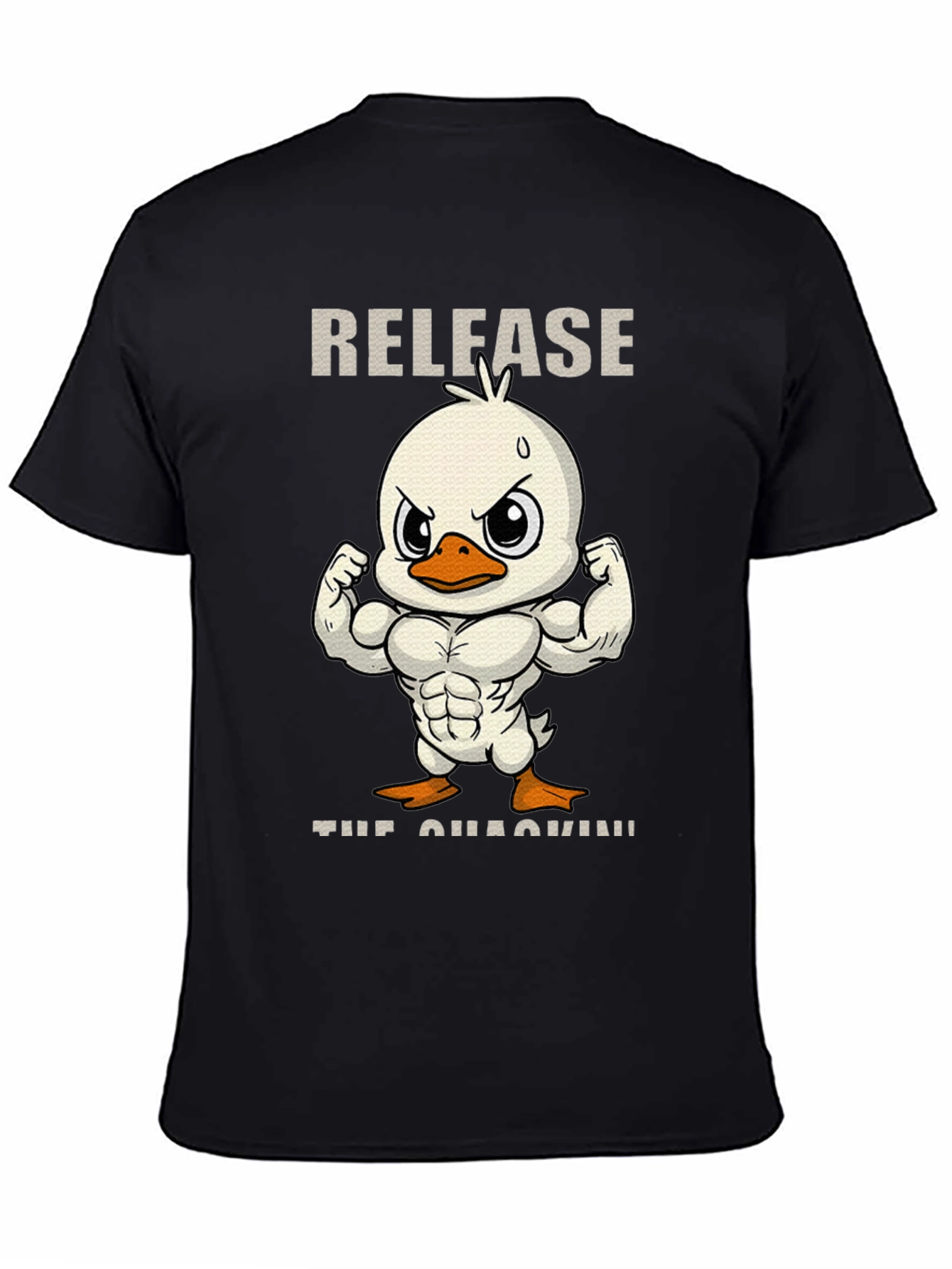 Black Release the Quackin' Funny Duck T-Shirt view 4