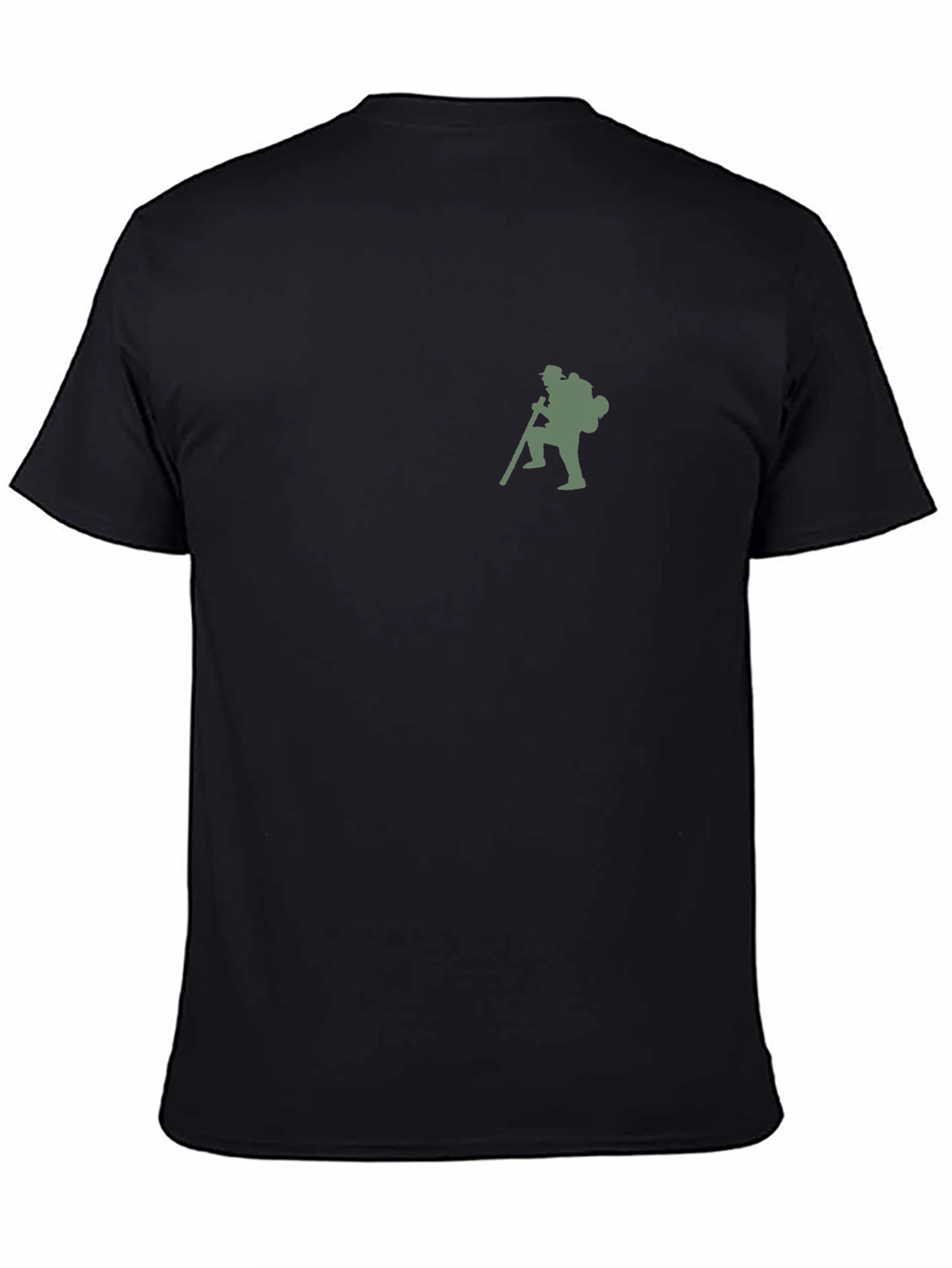 Black Hiking Man Graphic T-Shirt - Black view 4