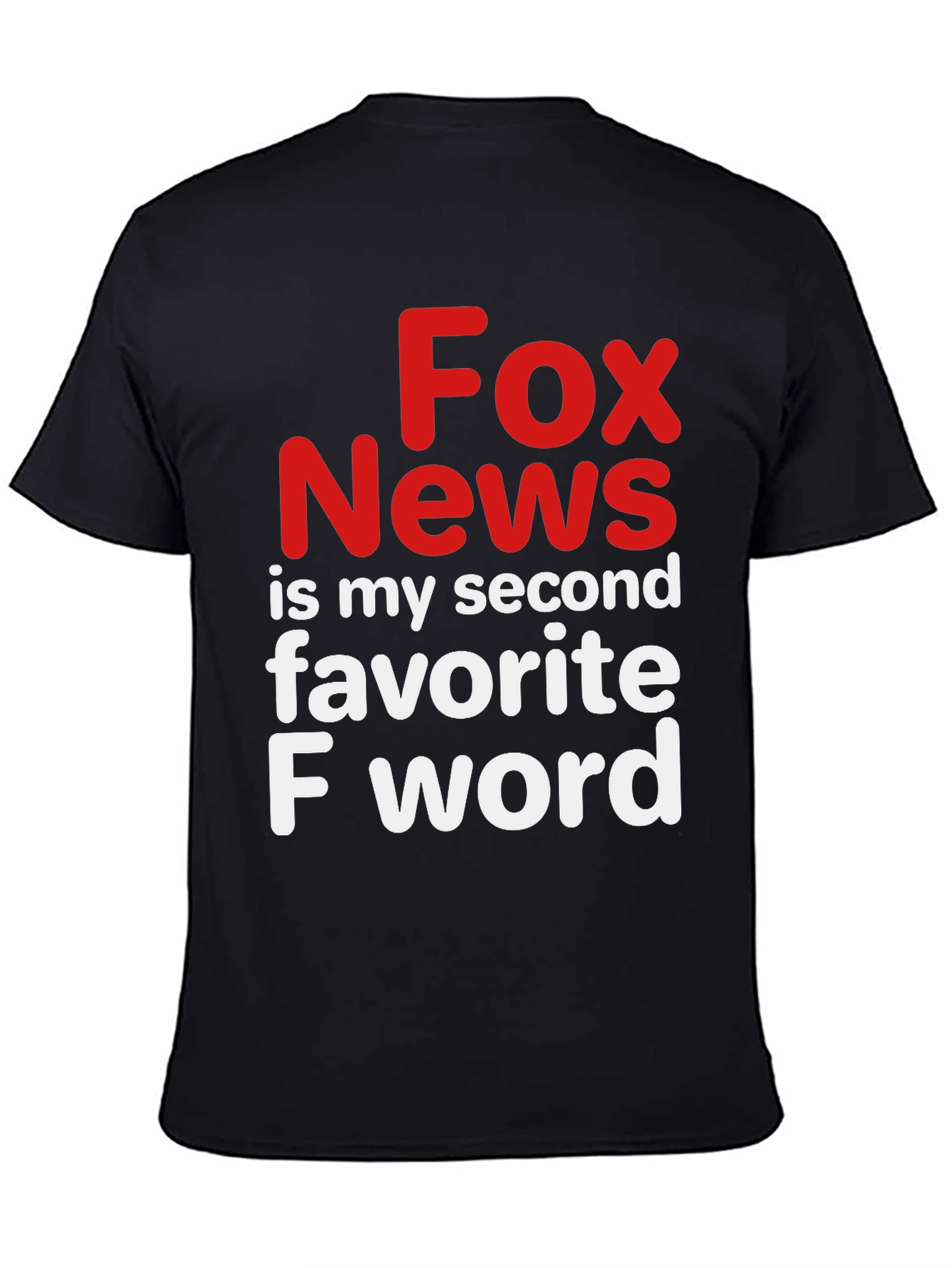 Black Fox News Second Favorite F Word Black Graphic Tee view 4