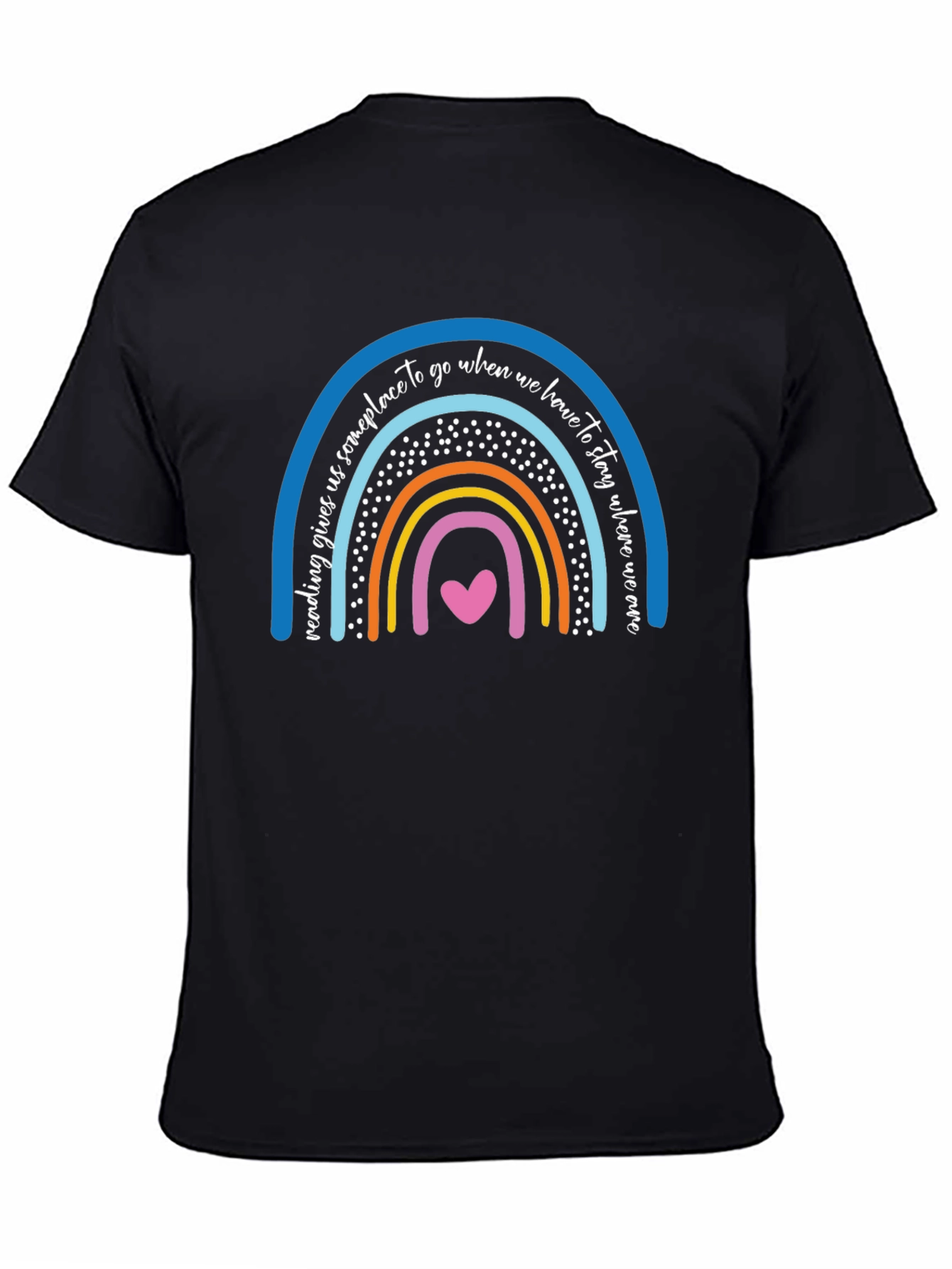 Black Reading Rainbow Graphic Tee view 4