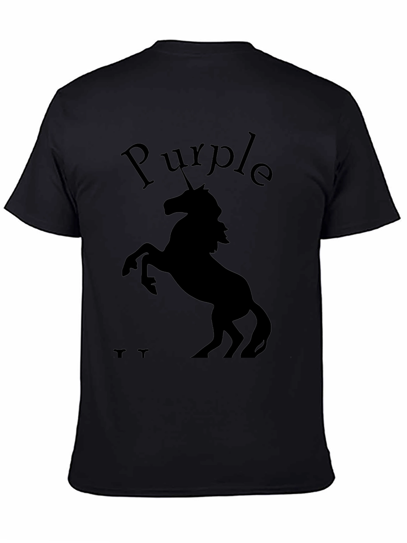Black Black Unicorn Graphic Tee view 4