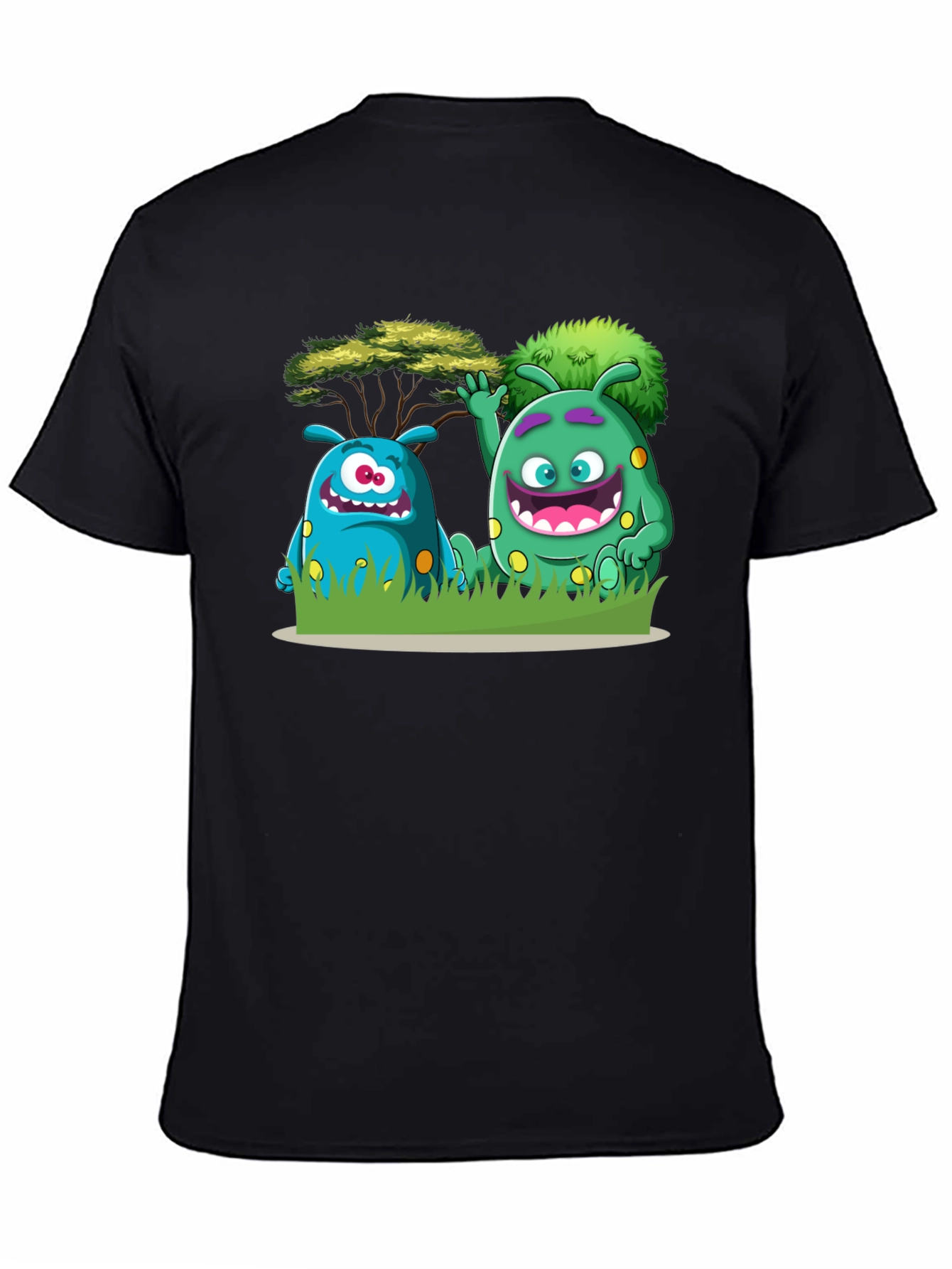 Black Monster Pals Graphic Tee - Fun & Unique Design view 4