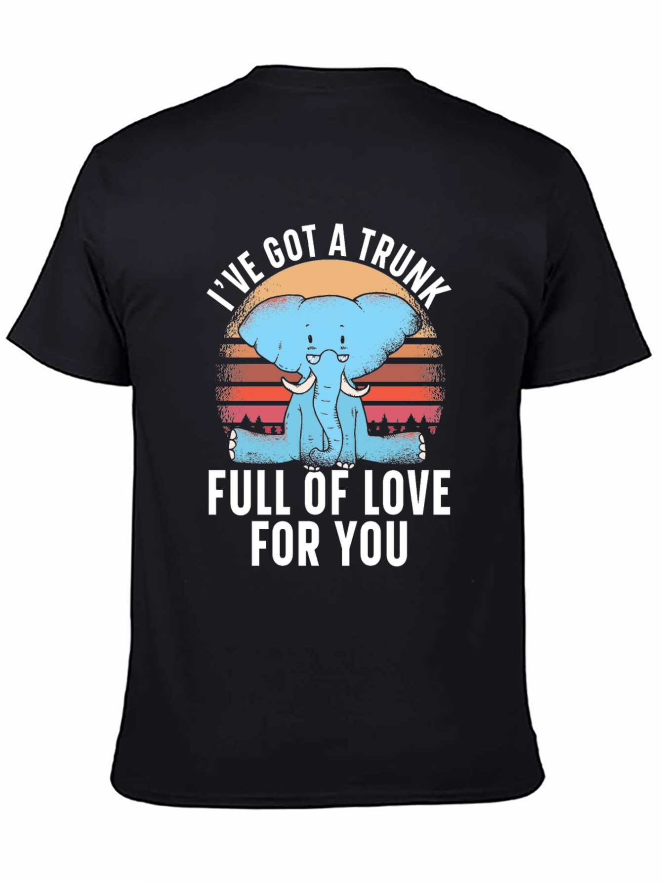 Black Elephant Trunk of Love Graphic Tee view 4