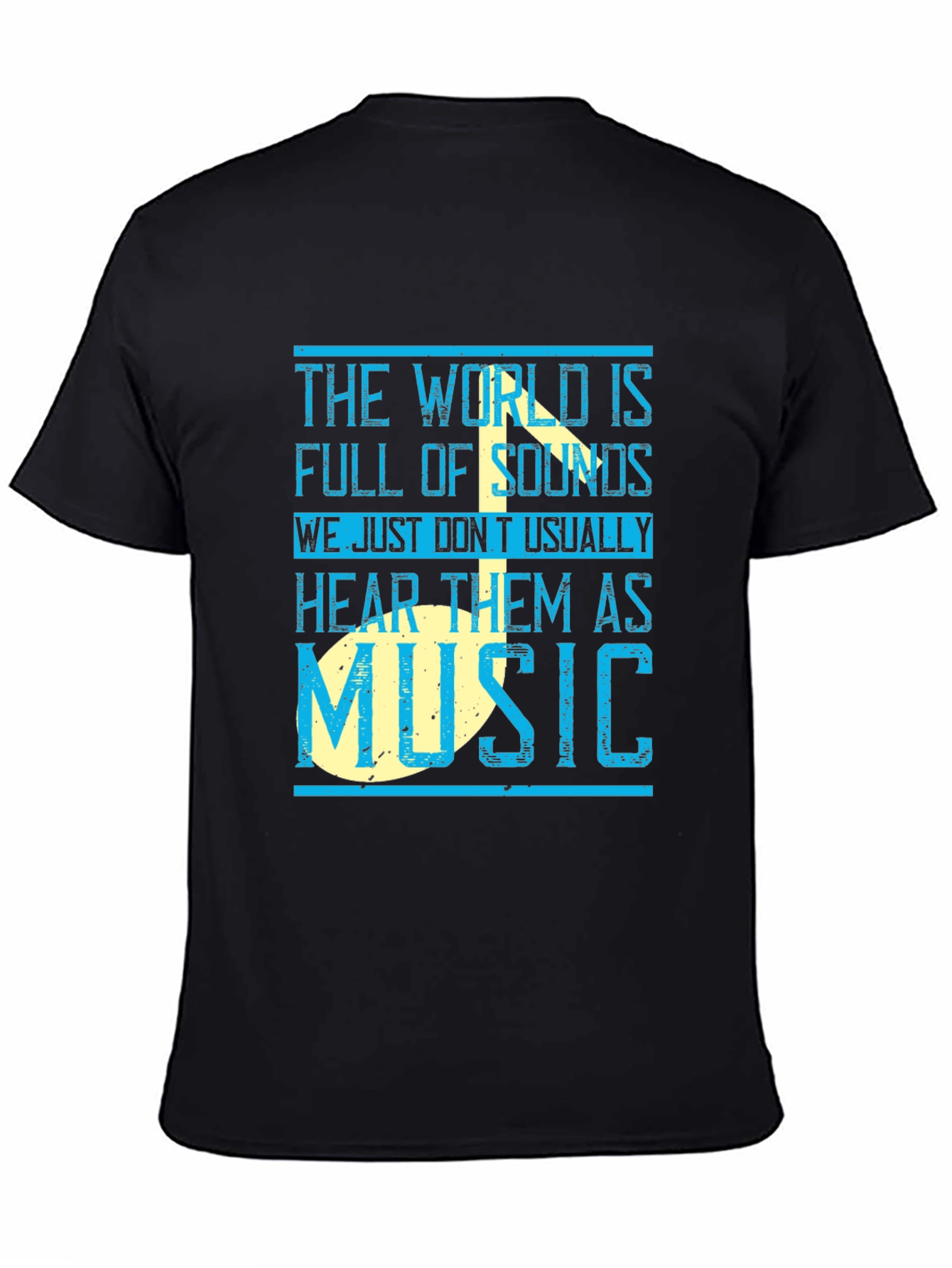 Black Music Lover T-Shirt: The World is Full of Sounds view 4
