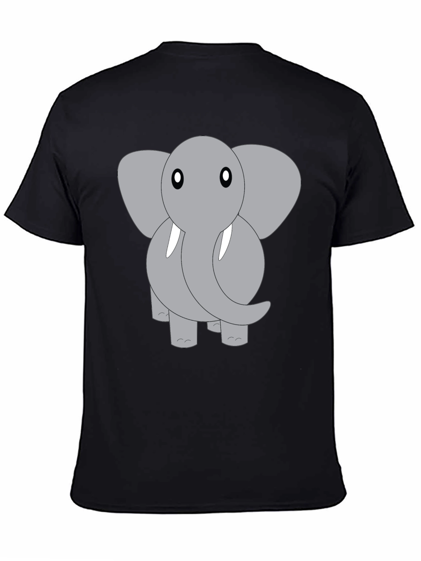 Black Elephant Graphic Tee - Cute Animal Design view 4