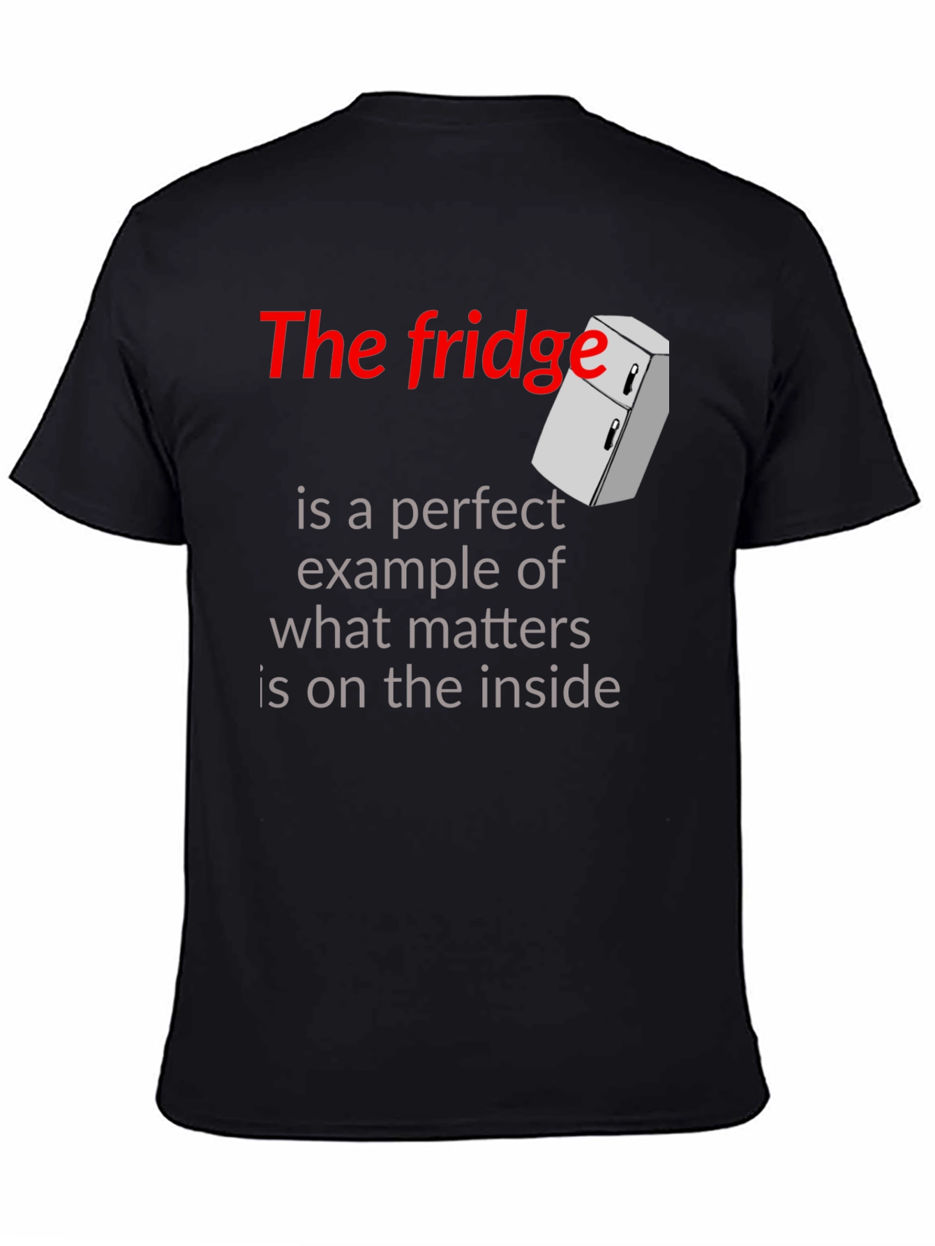 Black The Fridge Inside Matters Graphic T-Shirt view 4