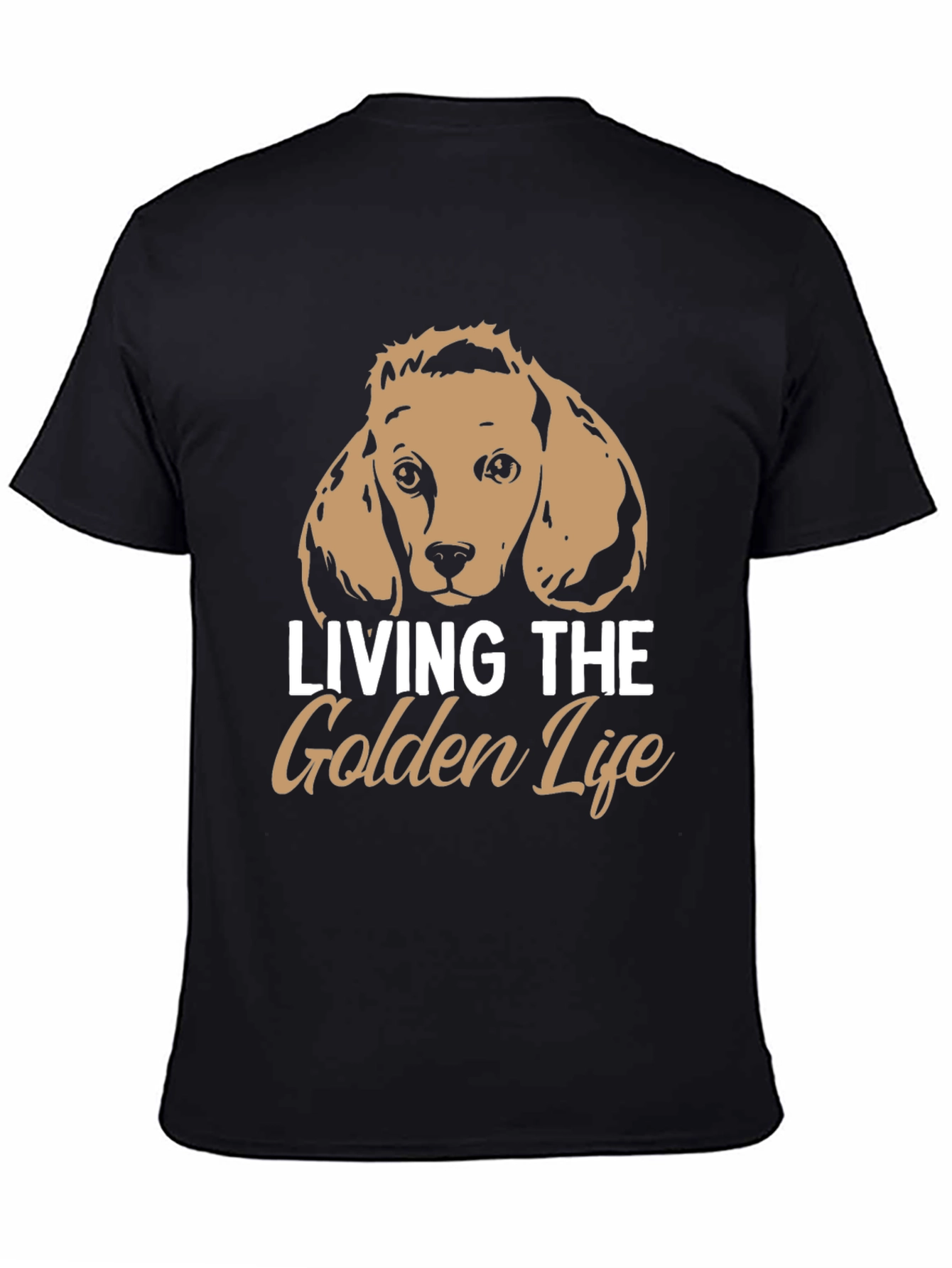 Black Living the Golden Life T-Shirt view 4
